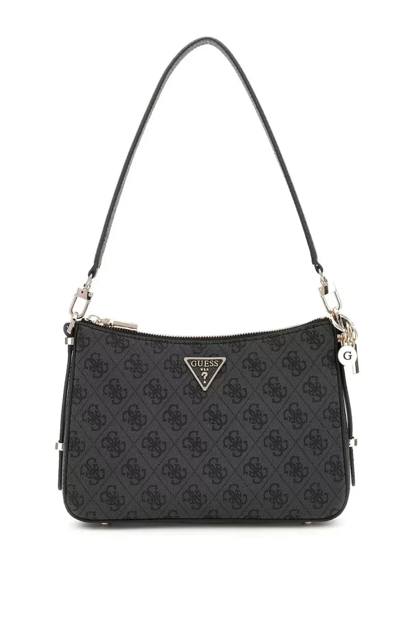 Guess Eco Erıca Top Zıp Shoulder Bag Kadın Antrasit Omuz Çantası HWESG951018-CLO