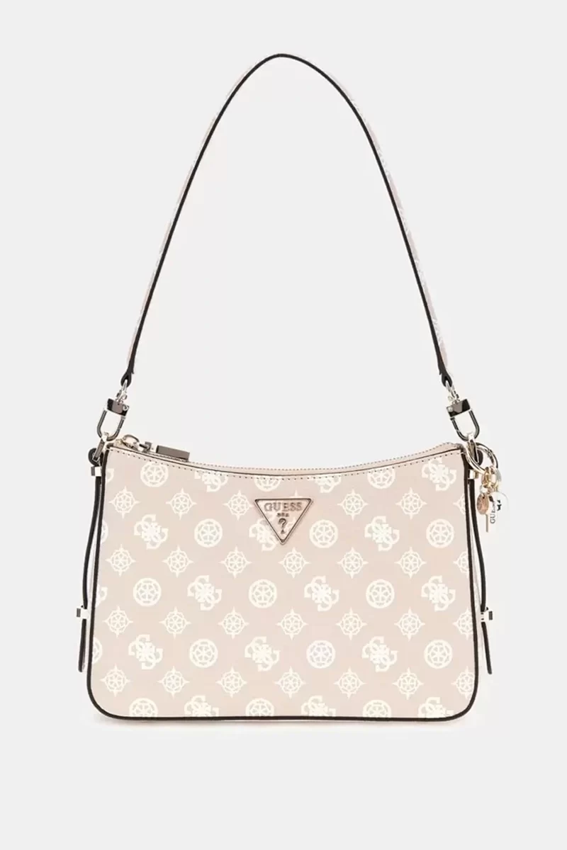 Guess Eco Erıca Top Zıp Shoulder Bag Kadın Bej Omuz Çantası HWEPG951018-SDL