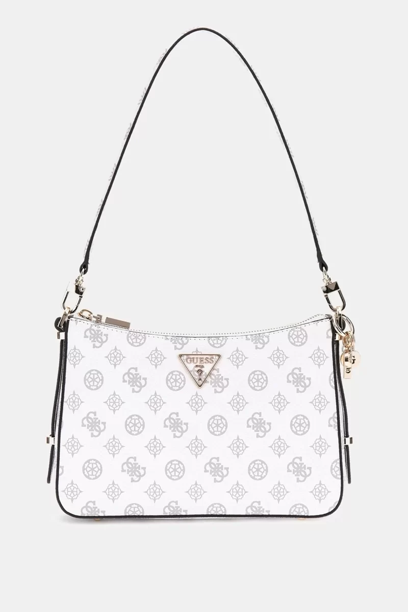 Guess Eco Erıca Top Zıp Shoulder Bag Kadın Beyaz Omuz Çantası HWEPG951018-WLO