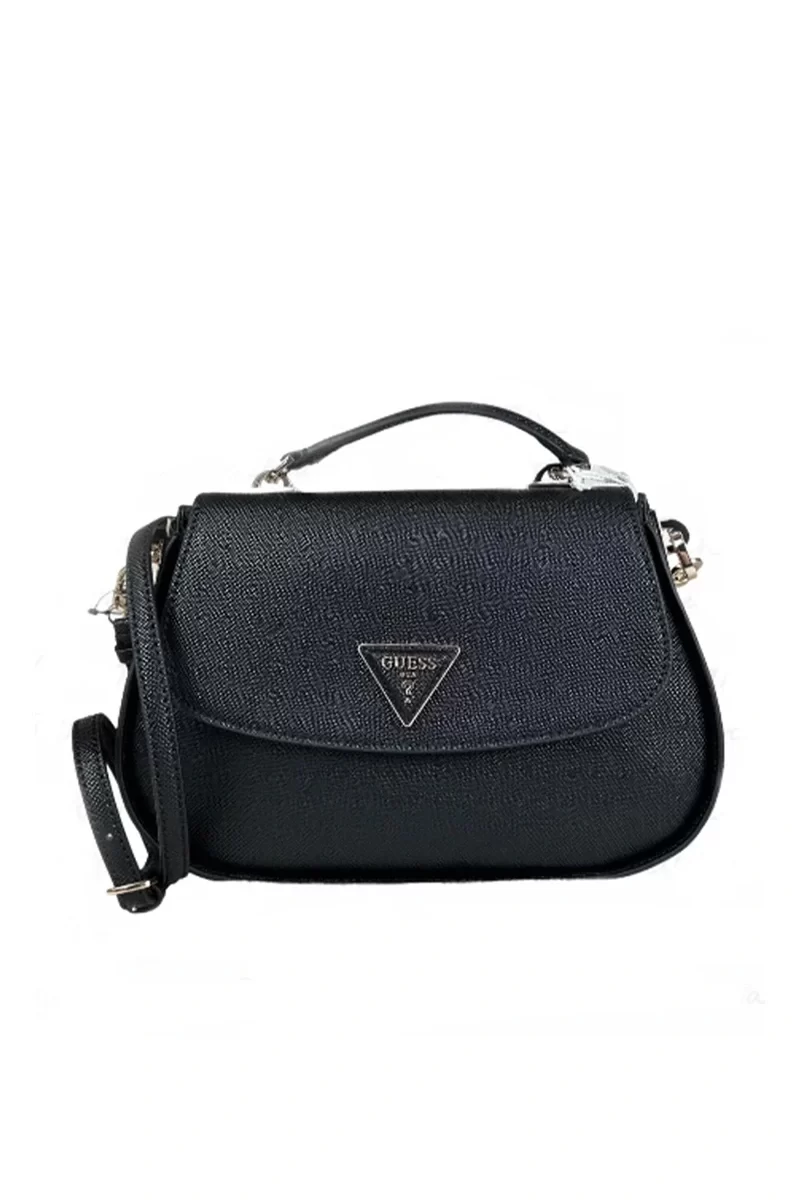 Guess Eco Jazlynn Top Handle Flap Kadın Siyah Çapraz Çanta HWEZG952320-BLA