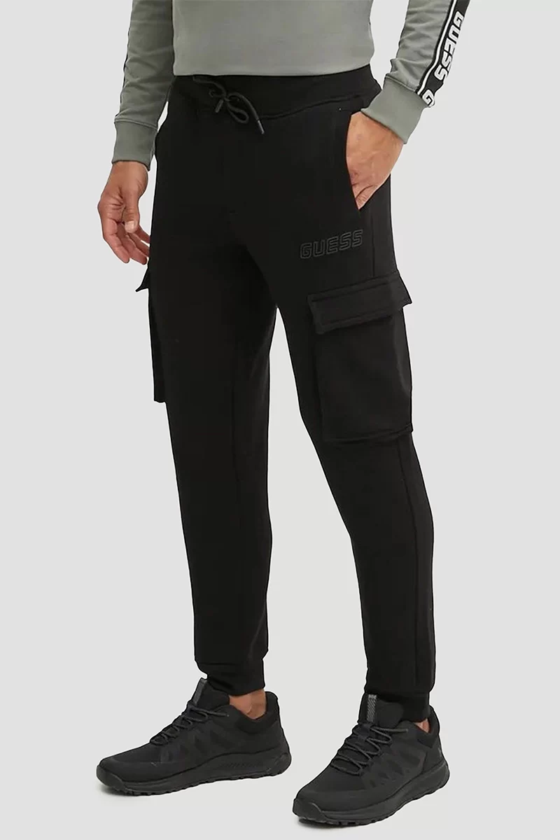 Guess Aldwın Cargo Pant Erkek Siyah Eşofman Altı Z4YB08K9V31-JBLK