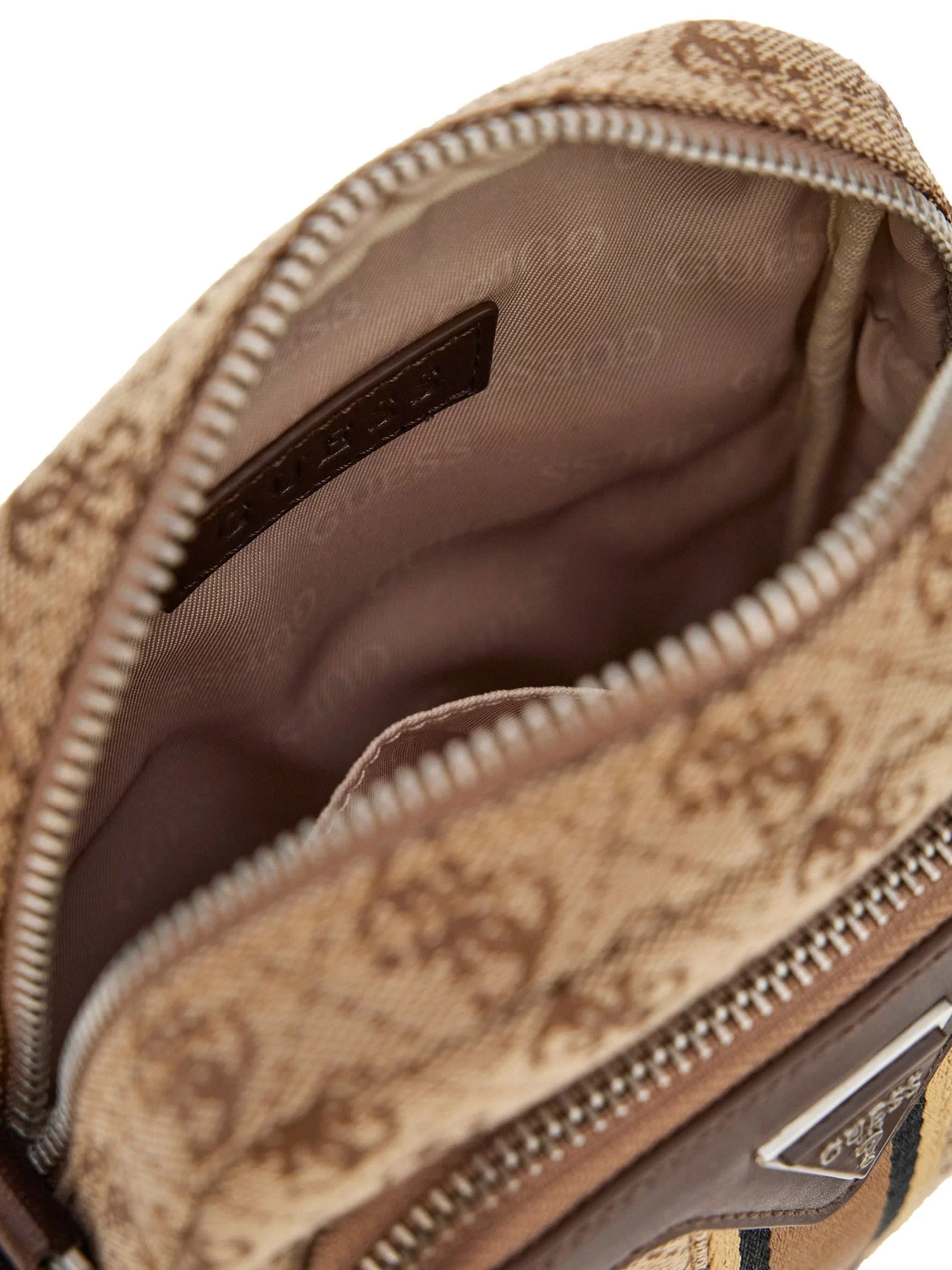 Guess Erkek Bej Kahverengi Milano Ön Cepli Crossbody Çanta
