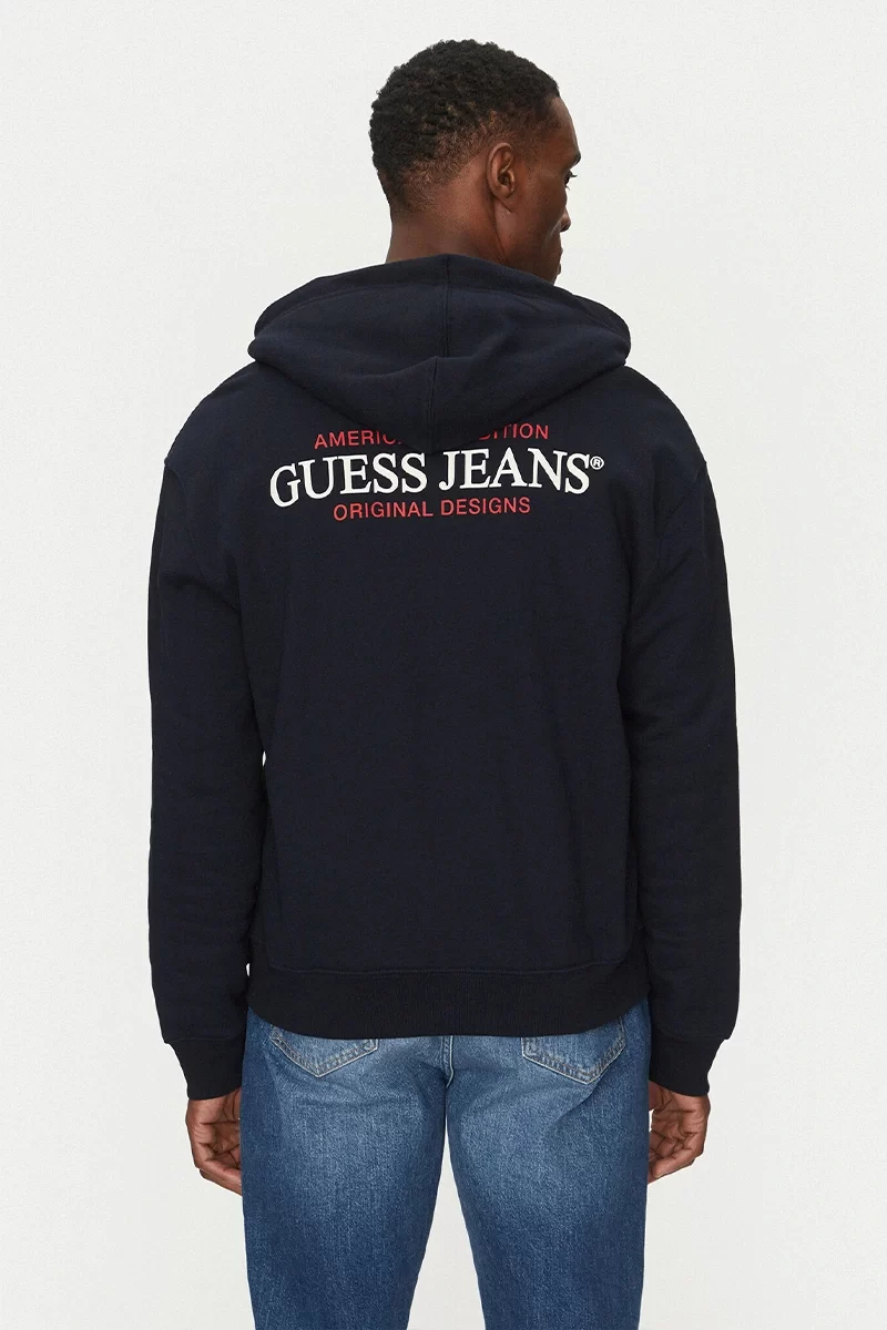 Guess jeans Gj Zıp Hood Reg Am Trad Sweat Erkek Lacivert Eşofman Üstü M5RQ45KCPR1-A71W