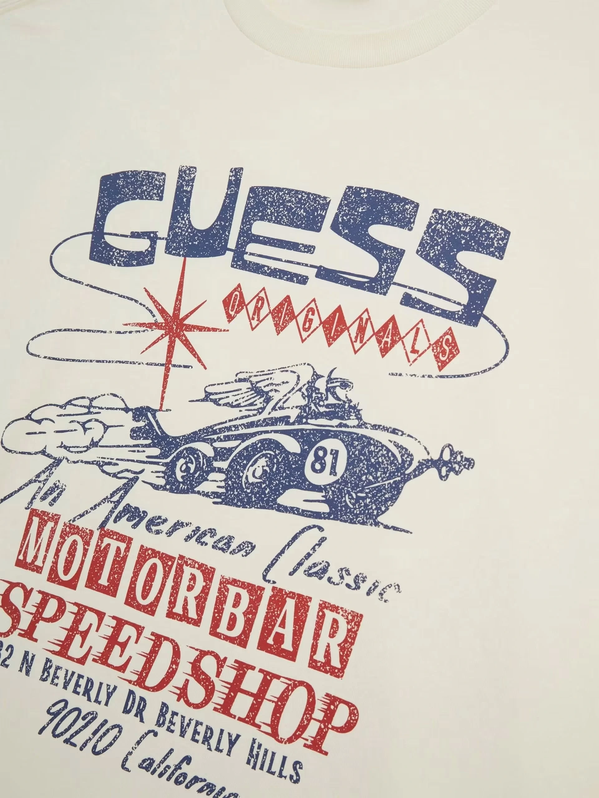 Guess Go Prınted Muscle Tee Erkek Krem T-Shirt M5GI65K8FQ4-G053