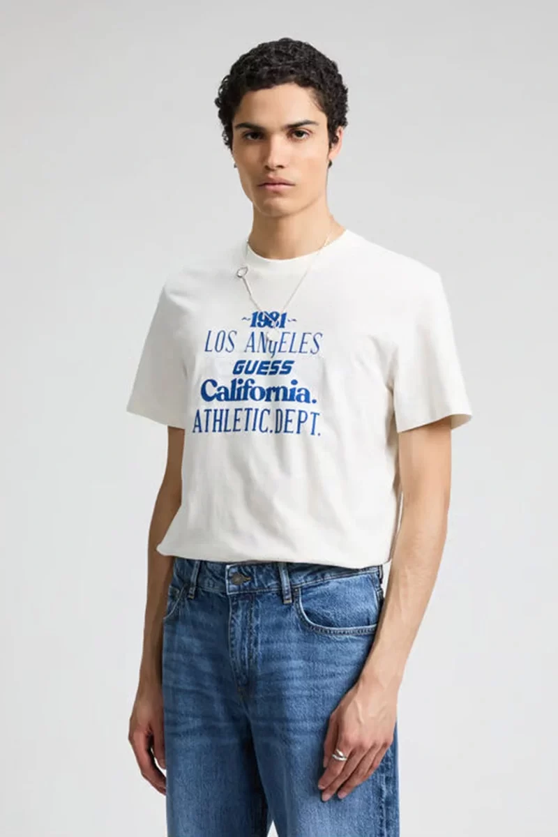 Guess Catmınt Cn T-Shırt Erkek Beyaz T-Shirt Z5GI16I3Z14-G018