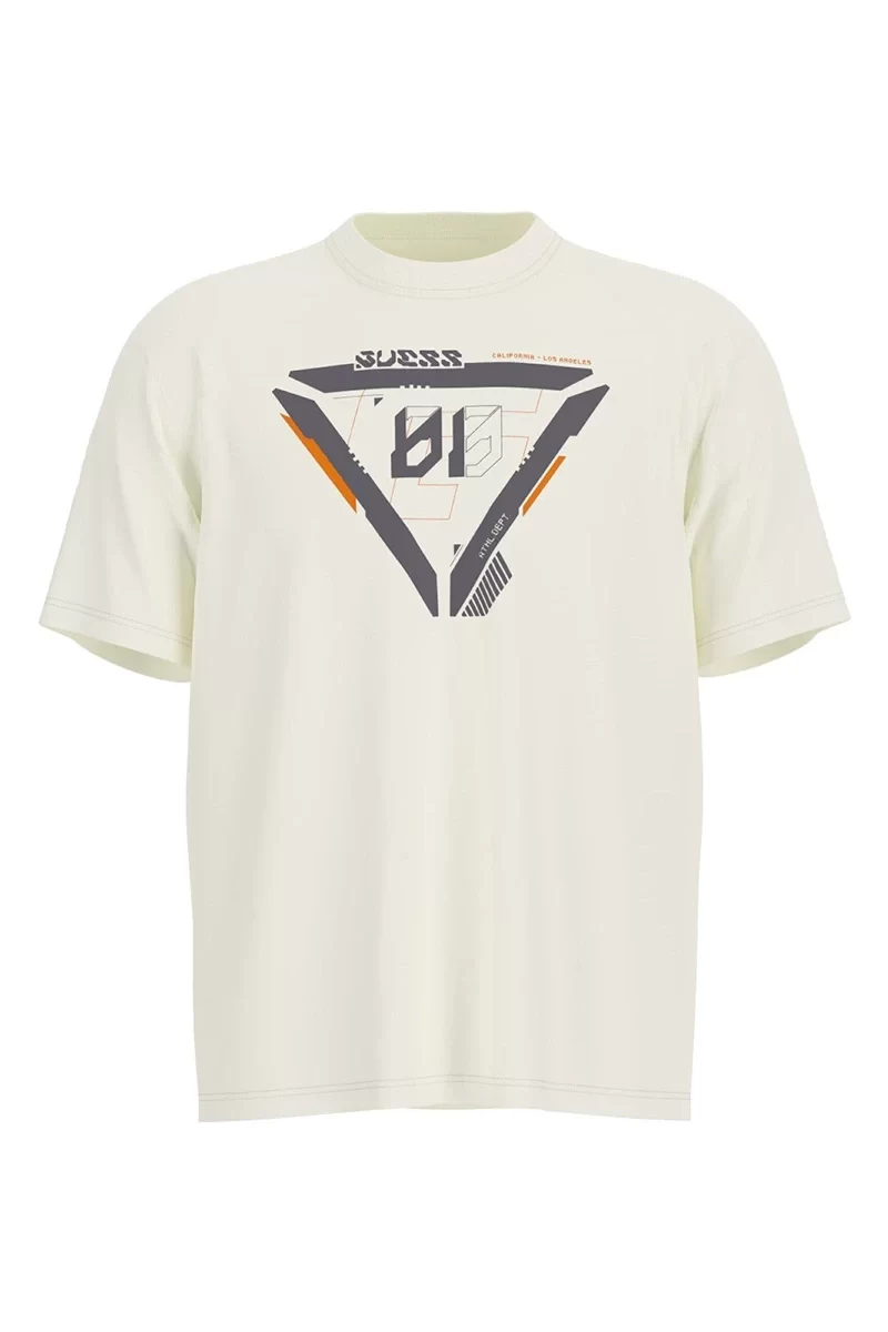 Guess Erkek Beyaz Kandor T-Shirt
