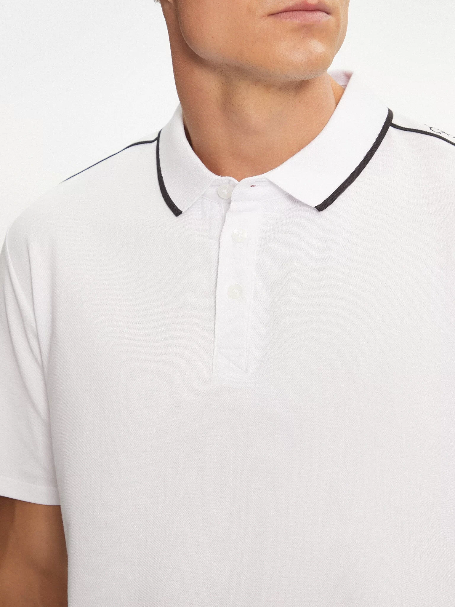 Guess Ss Guess Quattro G Tape Polo Erkek Beyaz T-Shirt M4YP40KARS0-G011