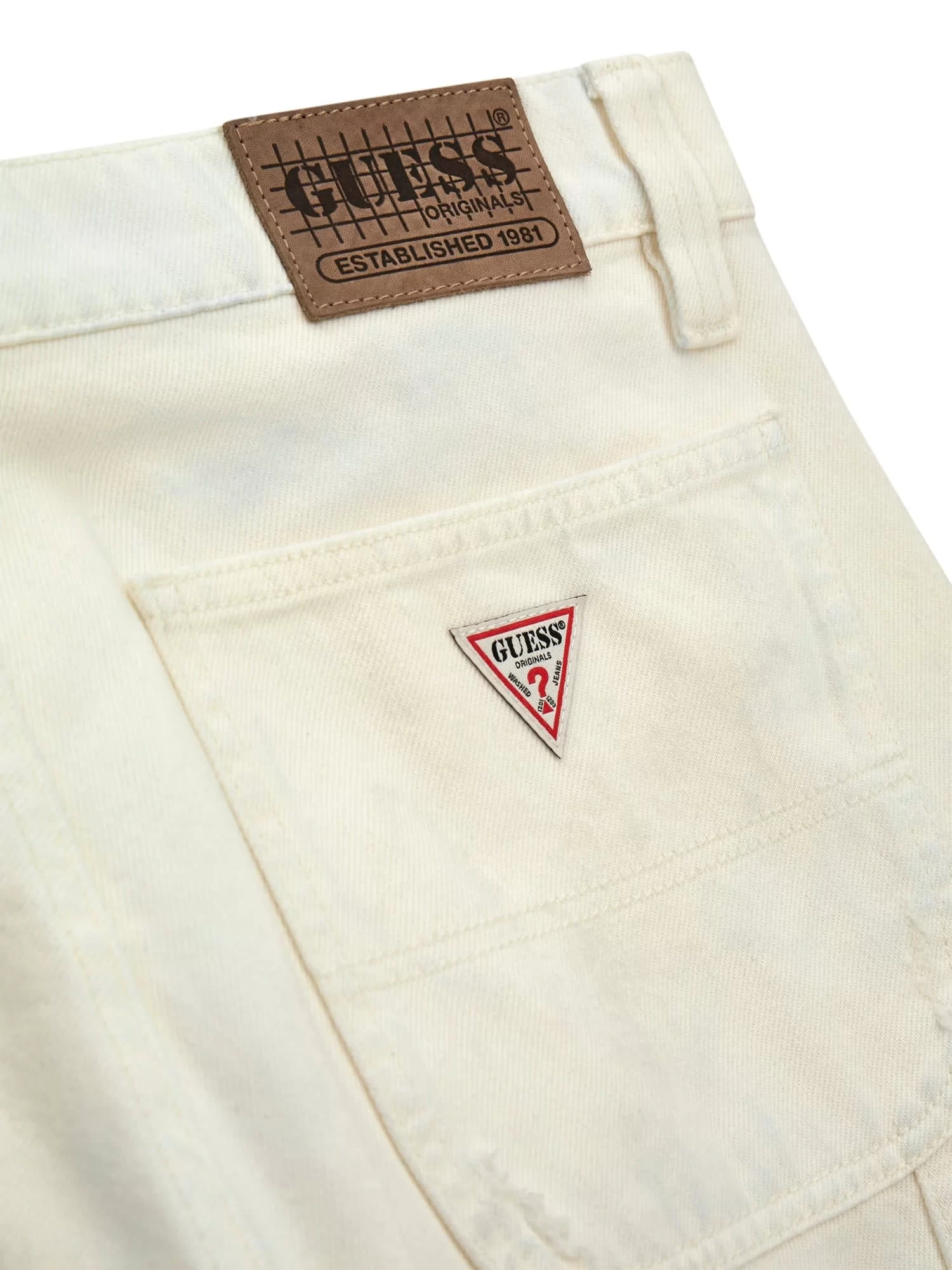 Guess Go Panel Carpenter Short Erkek Beyaz Şort M5GG40D5C2B-GWEC