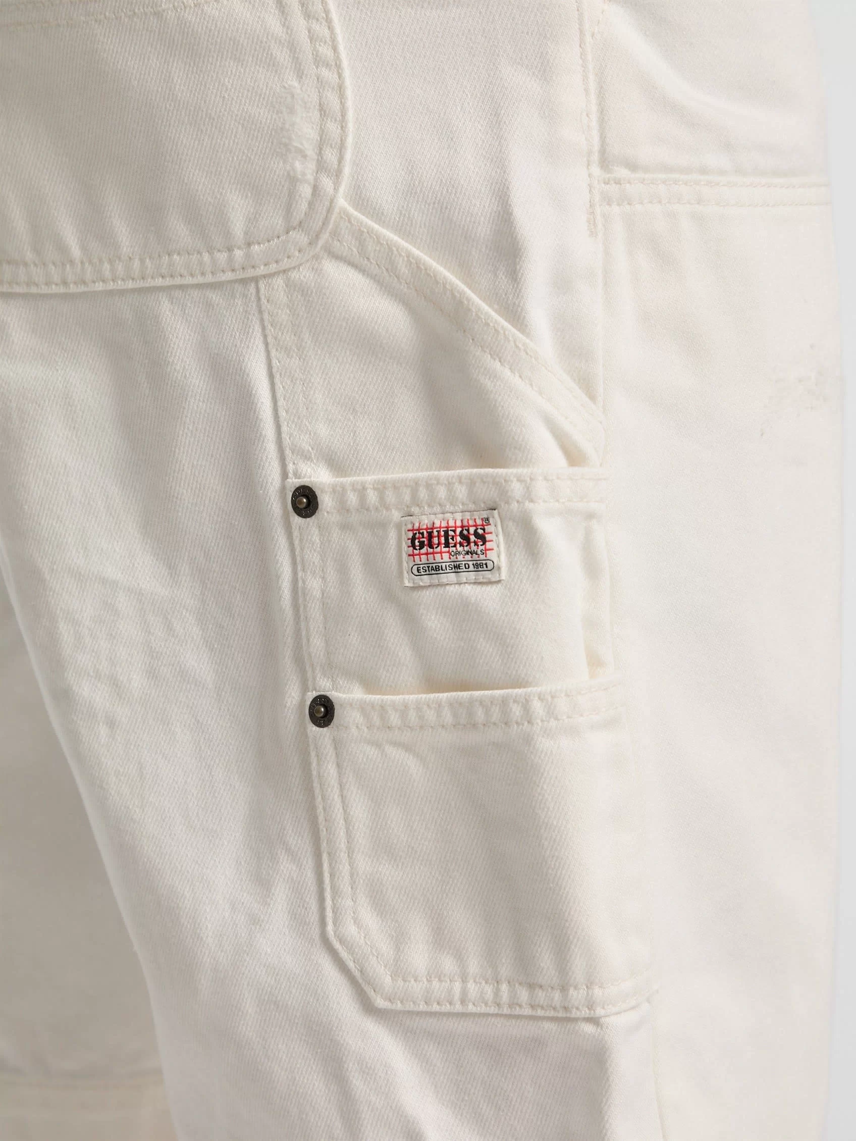 Guess Go Panel Carpenter Short Erkek Beyaz Şort M5GG40D5C2B-GWEC