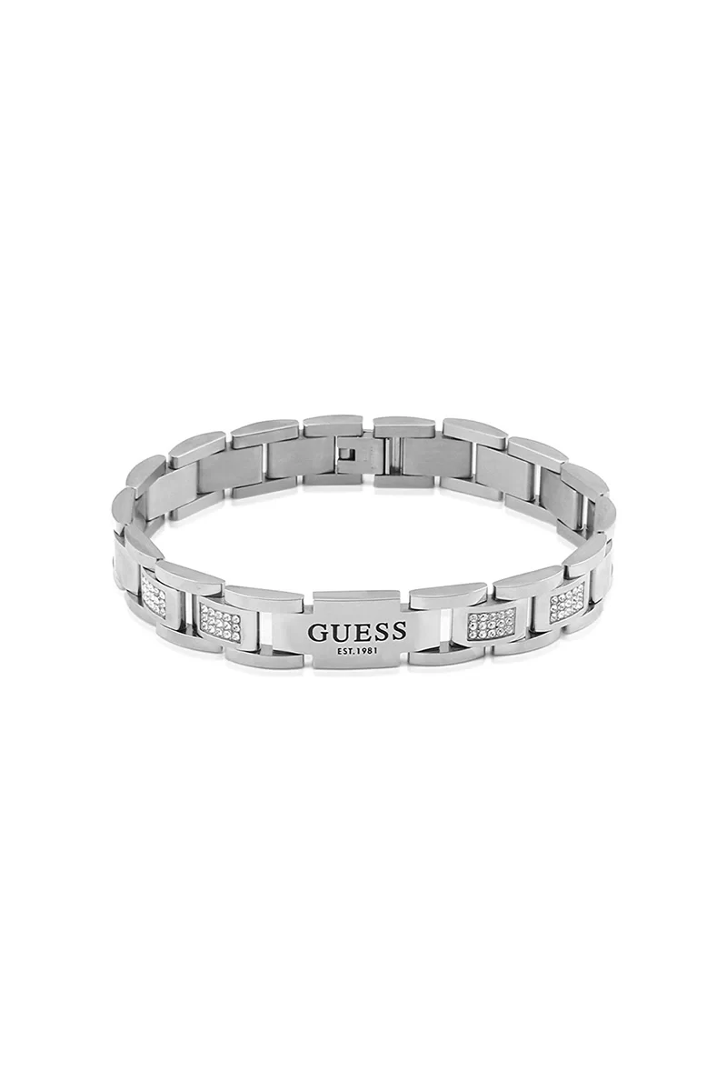 Guess Erkek Metalik Gri Bileklik JGUJUMB01342JWSTTU