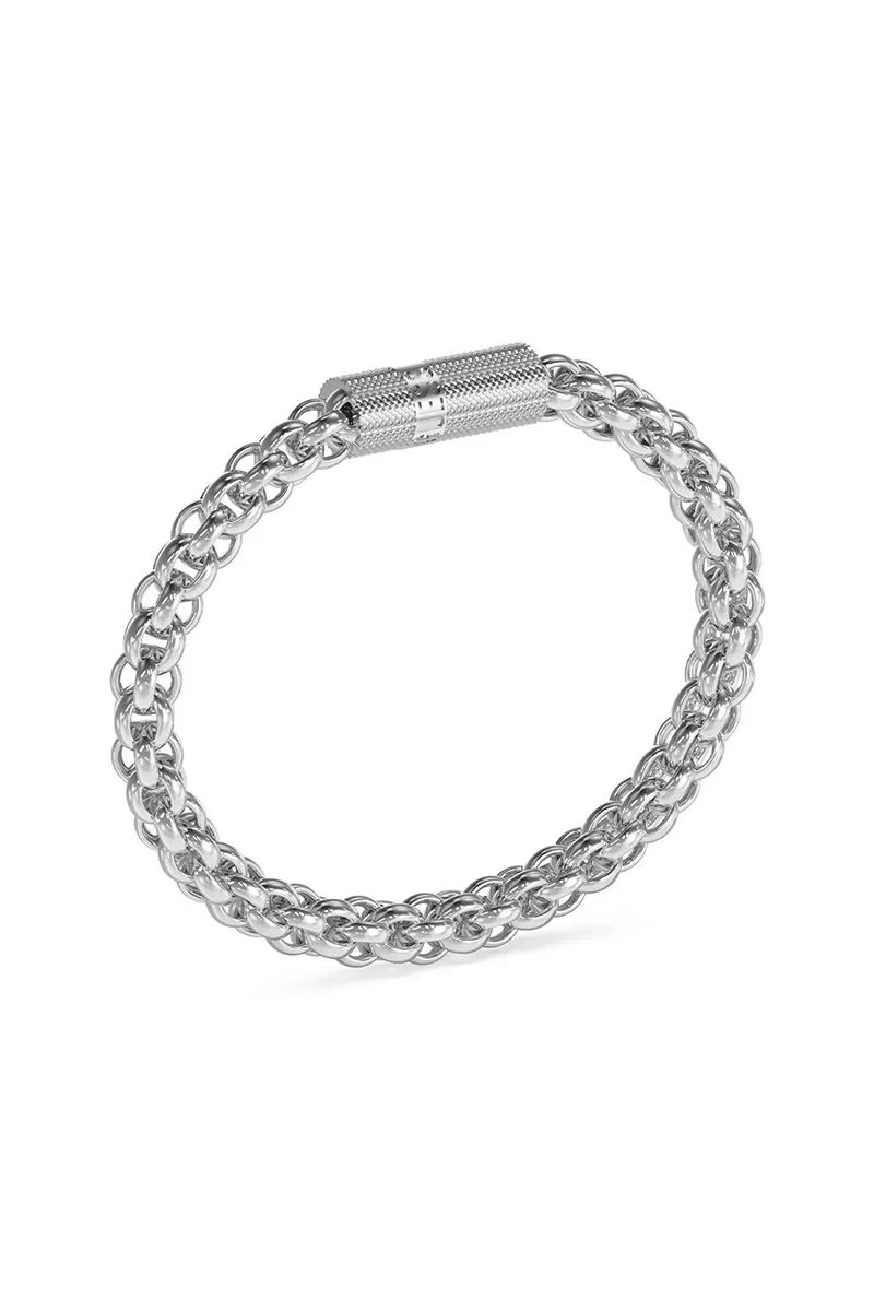 Guess Erkek Metalik Gri Bileklik JGUJUMB04080JWSTS