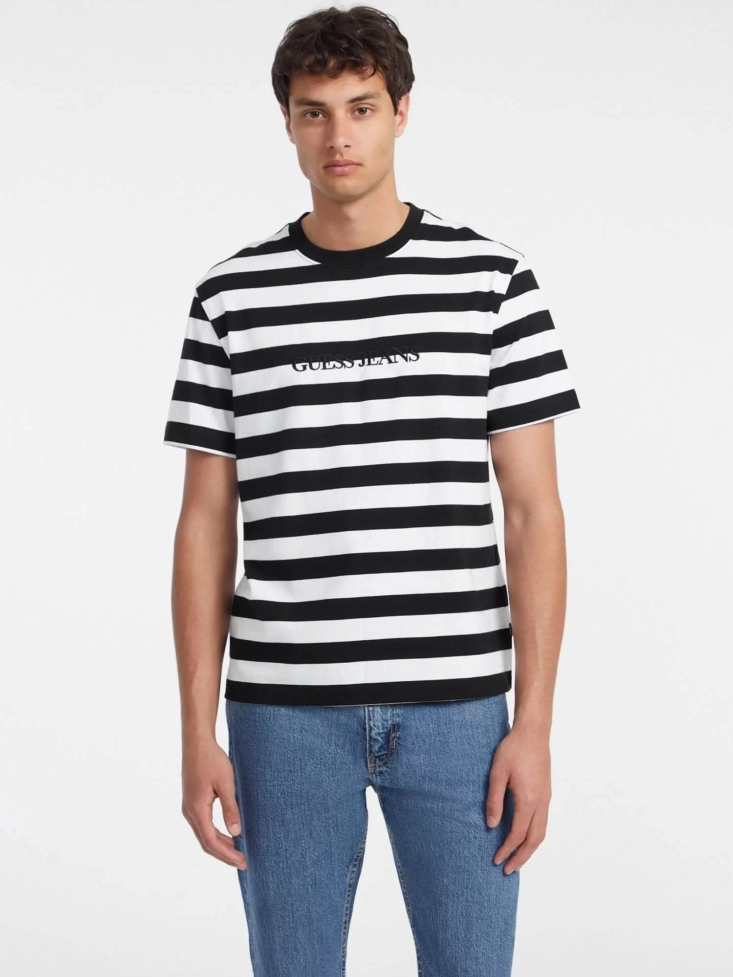Guess jeans Gj Ss Cn Reg Strıped Yd Tee Erkek Çok Renkli T-Shirt M4YI84K9XF1-S052