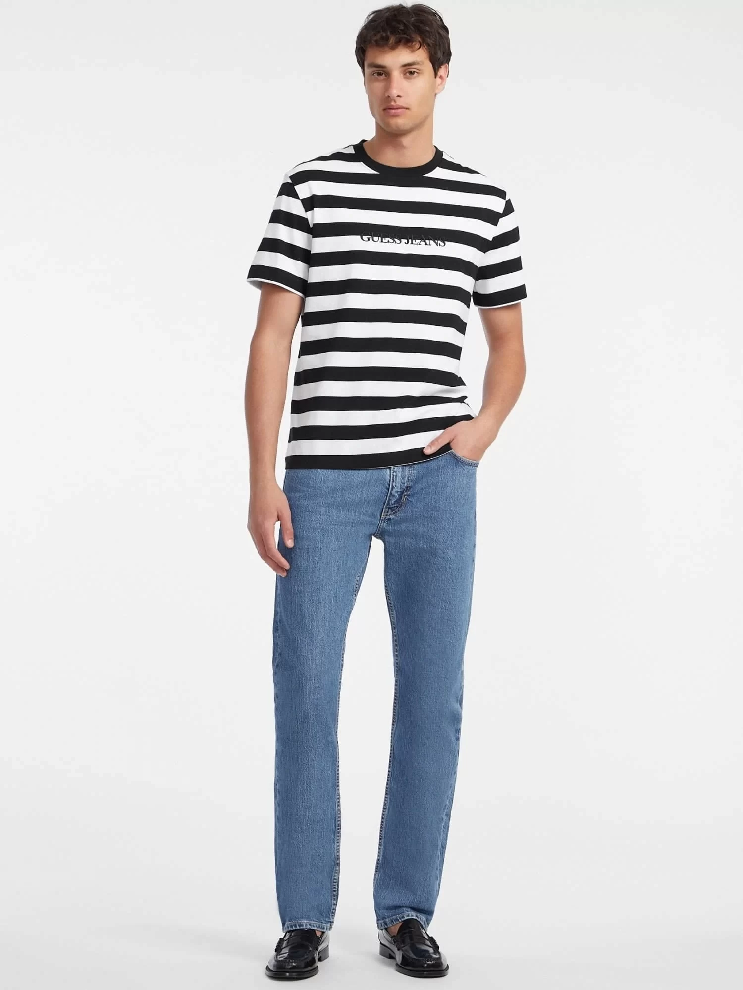 Guess jeans Gj Ss Cn Reg Strıped Yd Tee Erkek Çok Renkli T-Shirt M4YI84K9XF1-S052