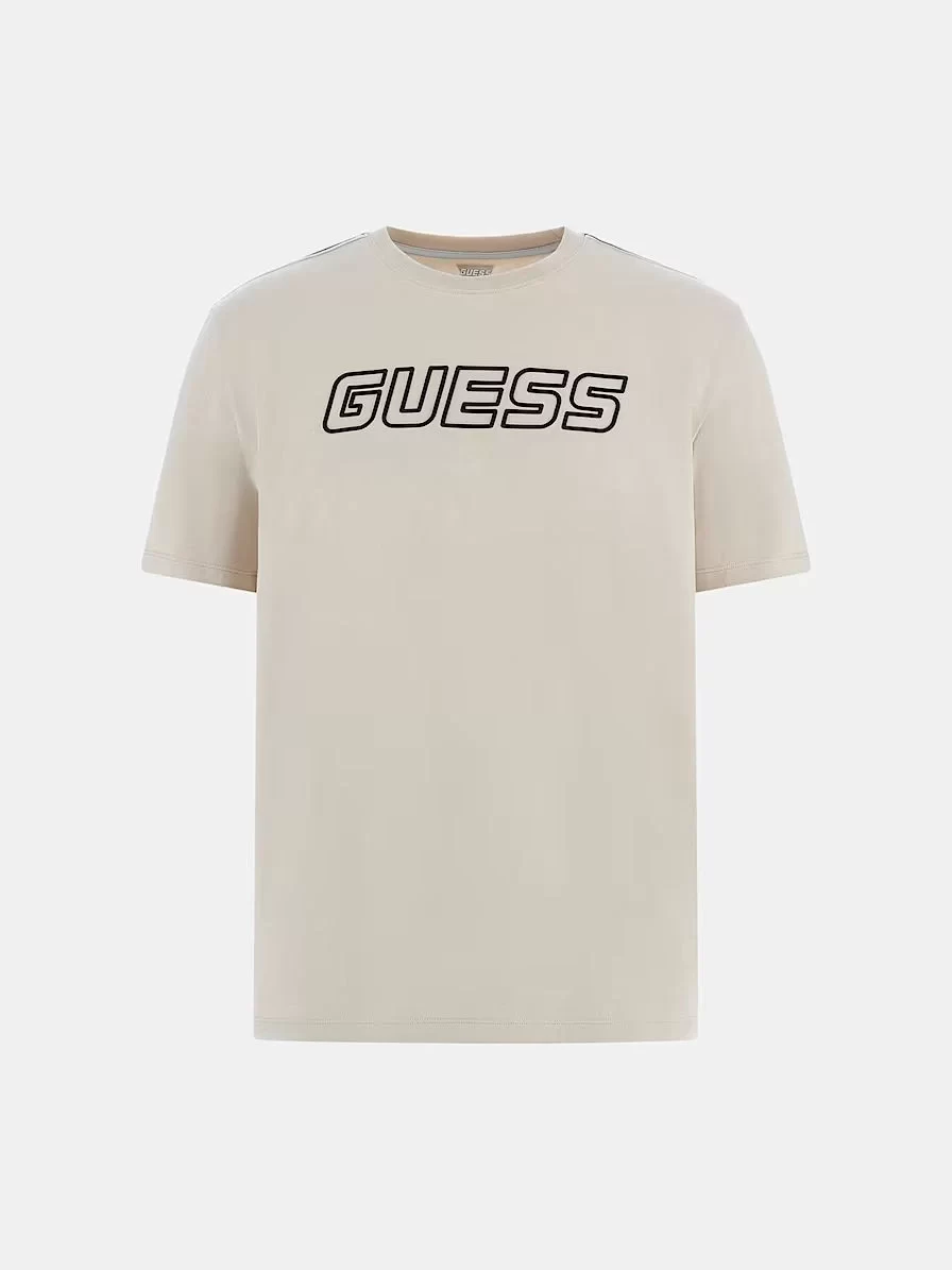 Guess Arlo Cn T-Shırt Erkek Bej T-Shirt Z4GI18J1314-G9D0