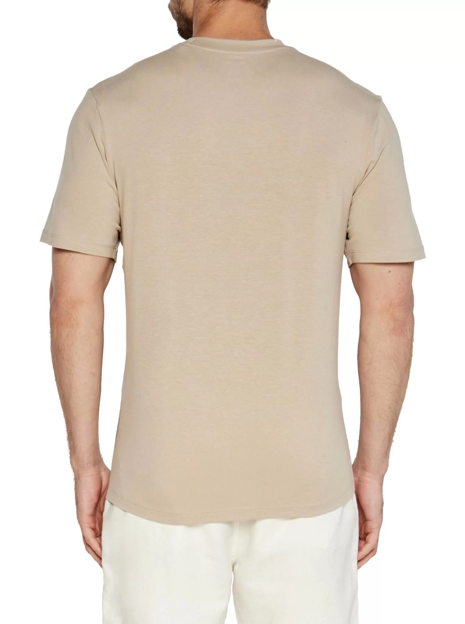 Guess Hedley Ss T-Shırt Erkek Bej T-Shirt Z2YI12JR06K-G9D0