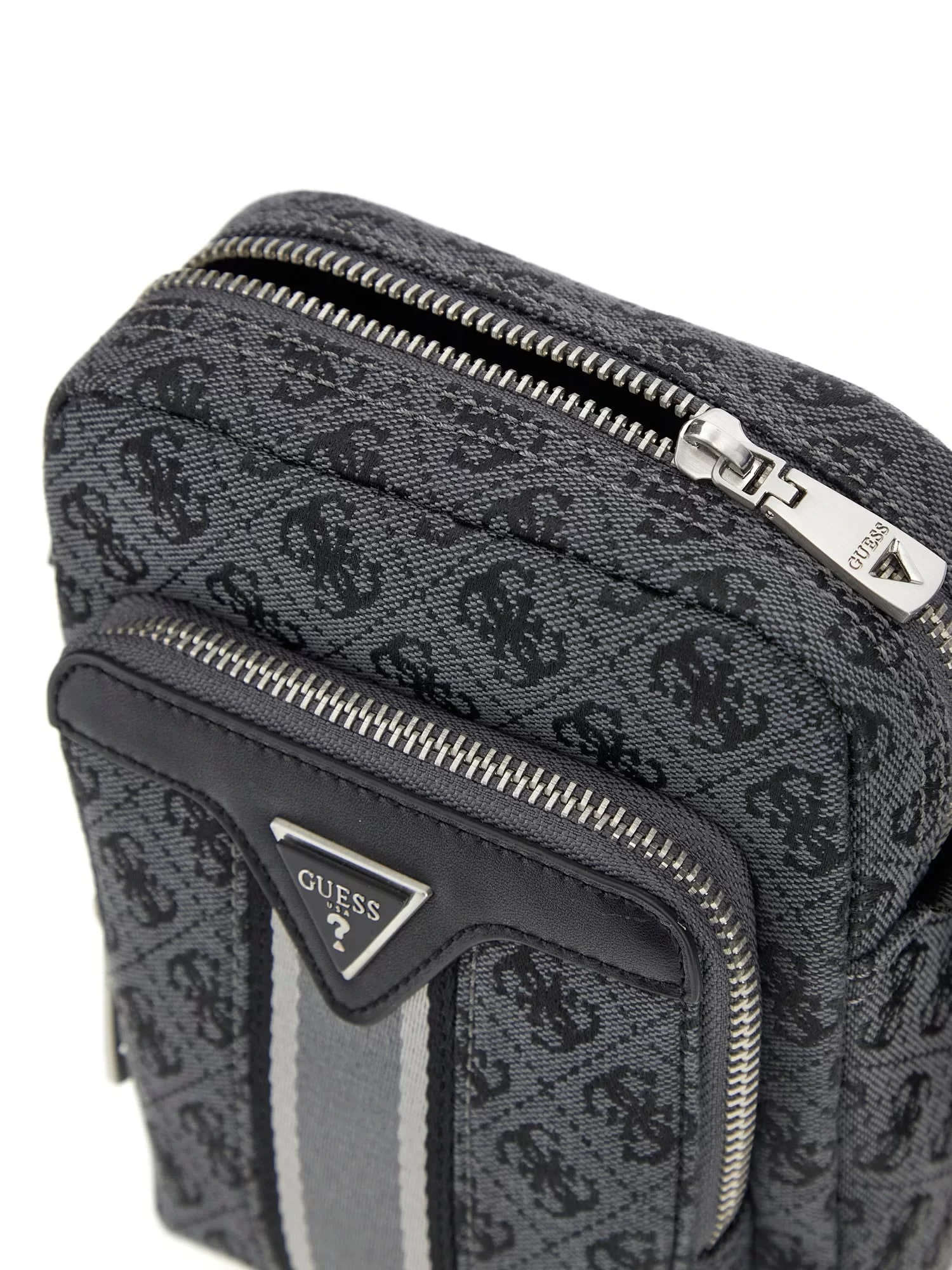 Guess Erkek Gri Milano Ön Cepli Crossbody Çanta