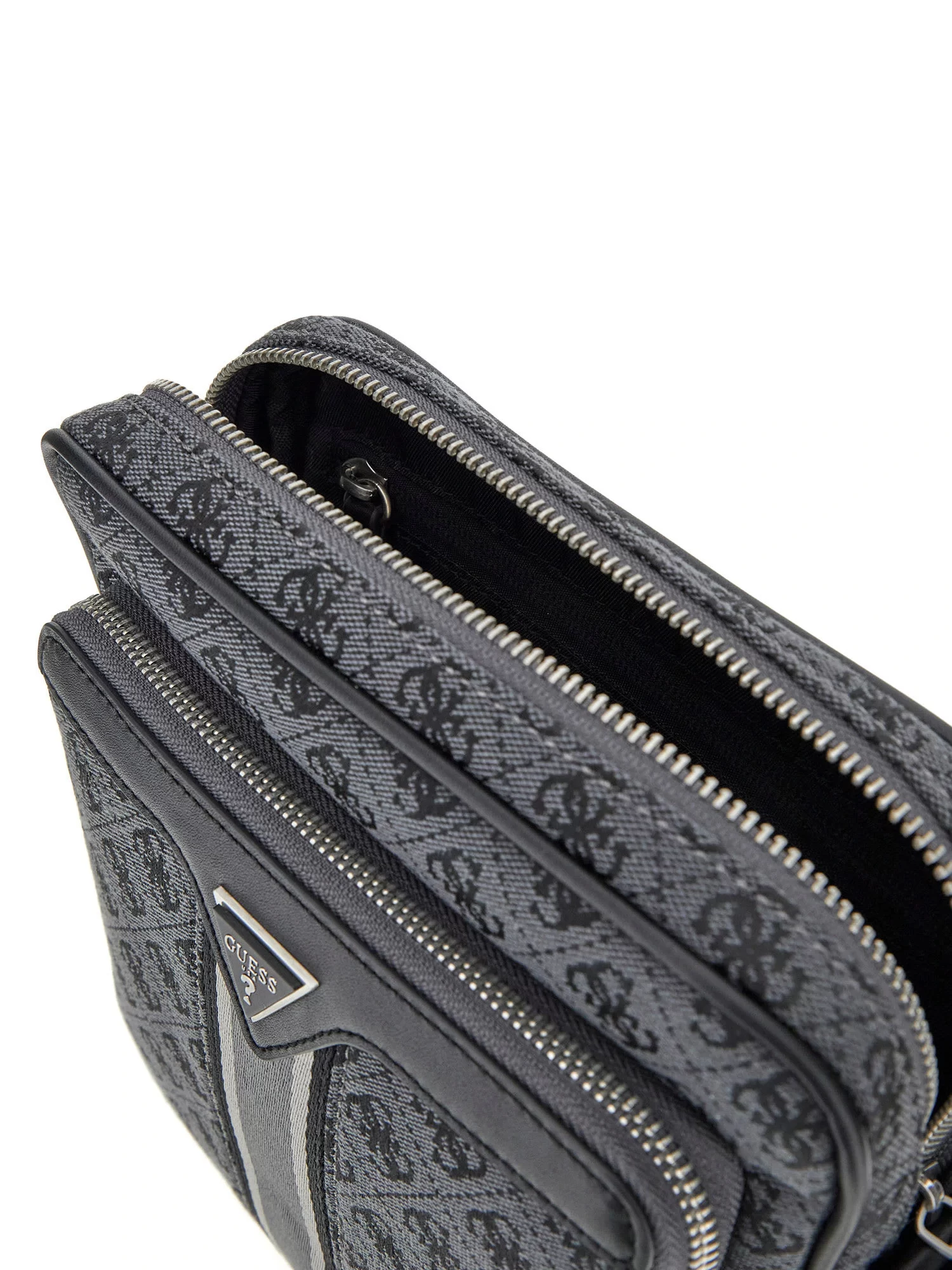 Guess Erkek Gri Milano Üstten Fermuarlı Ön Cepli Crossbody Ç