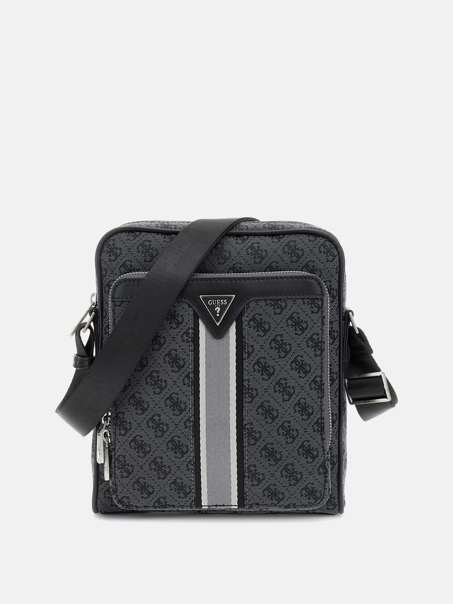 Guess Erkek Gri Milano Üstten Fermuarlı Ön Cepli Crossbody Ç