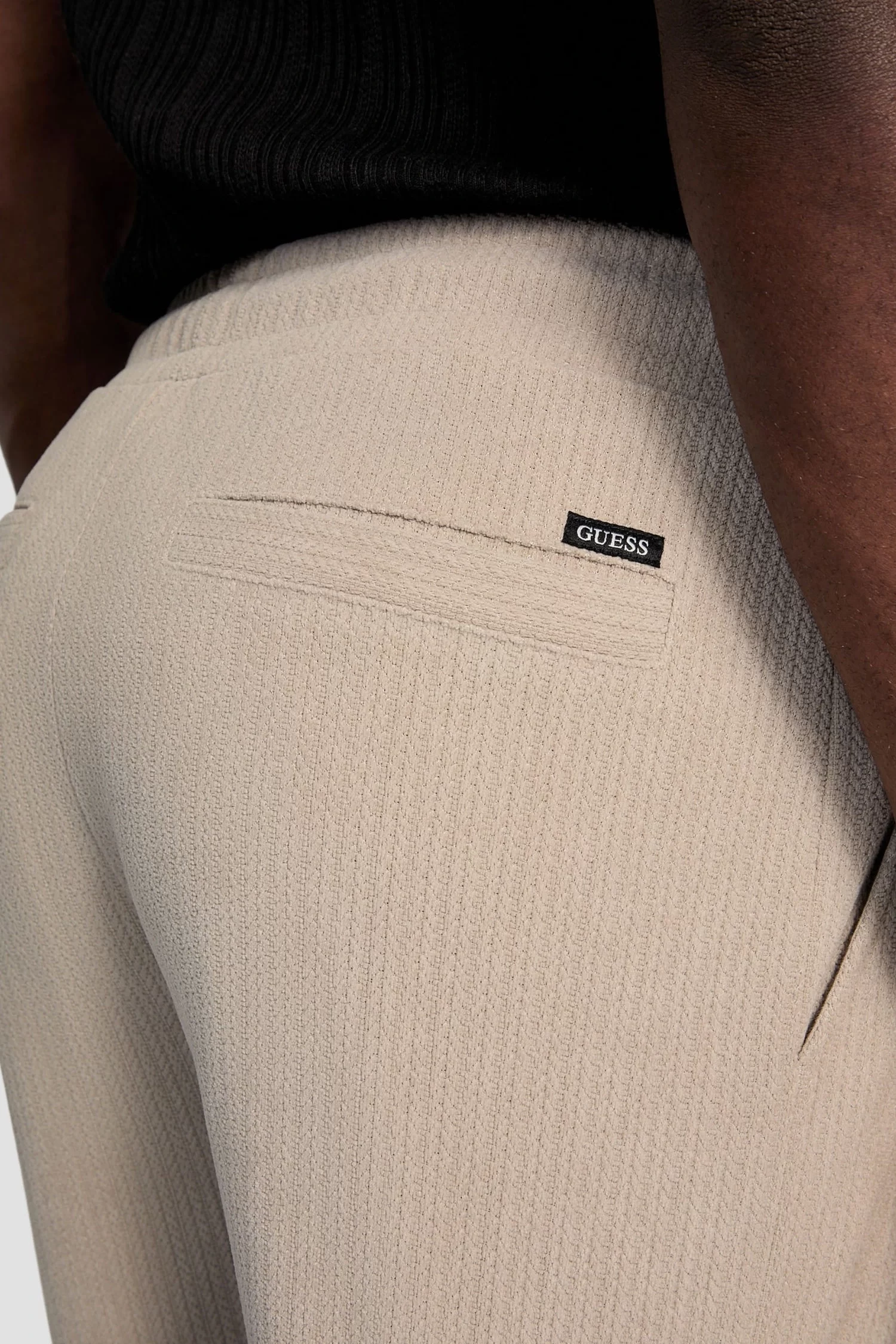 Guess Baron Textured Knıt Shorts Erkek Haki Şort M5GD41KCRY0-A90N