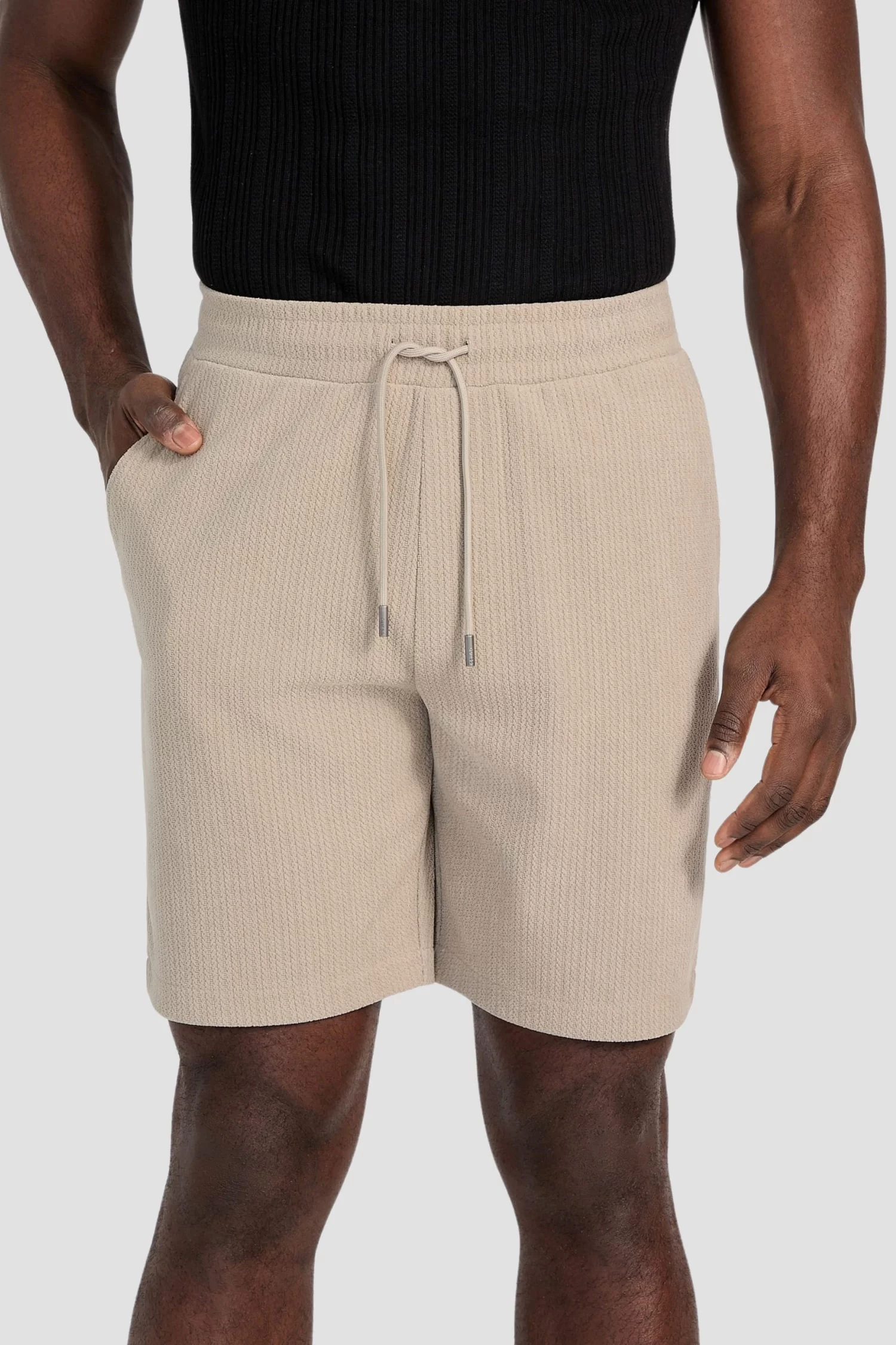 Guess Baron Textured Knıt Shorts Erkek Haki Şort M5GD41KCRY0-A90N