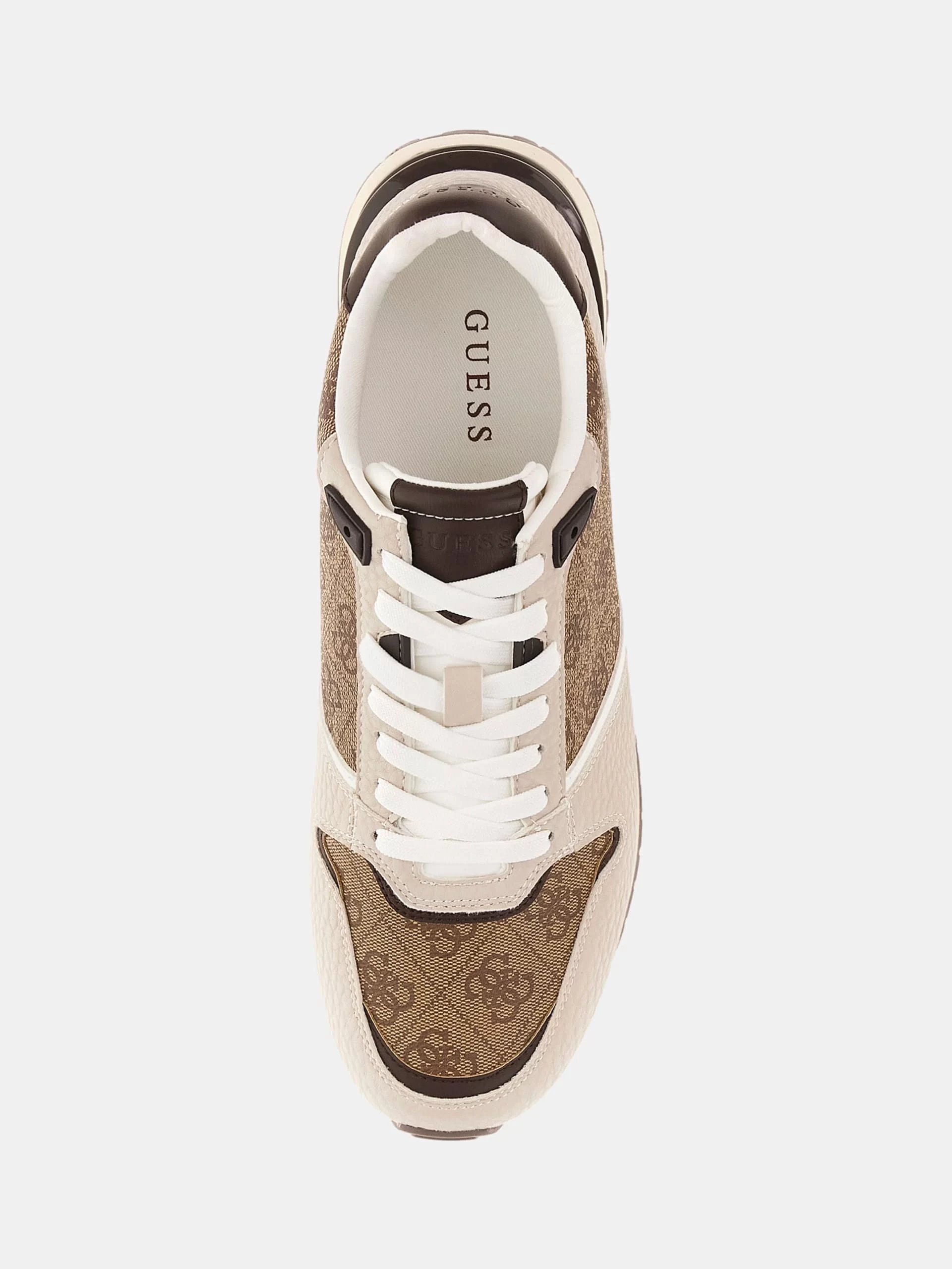 Guess Island Erkek Ekru Sneaker FMJISLPEL12-WHIBE