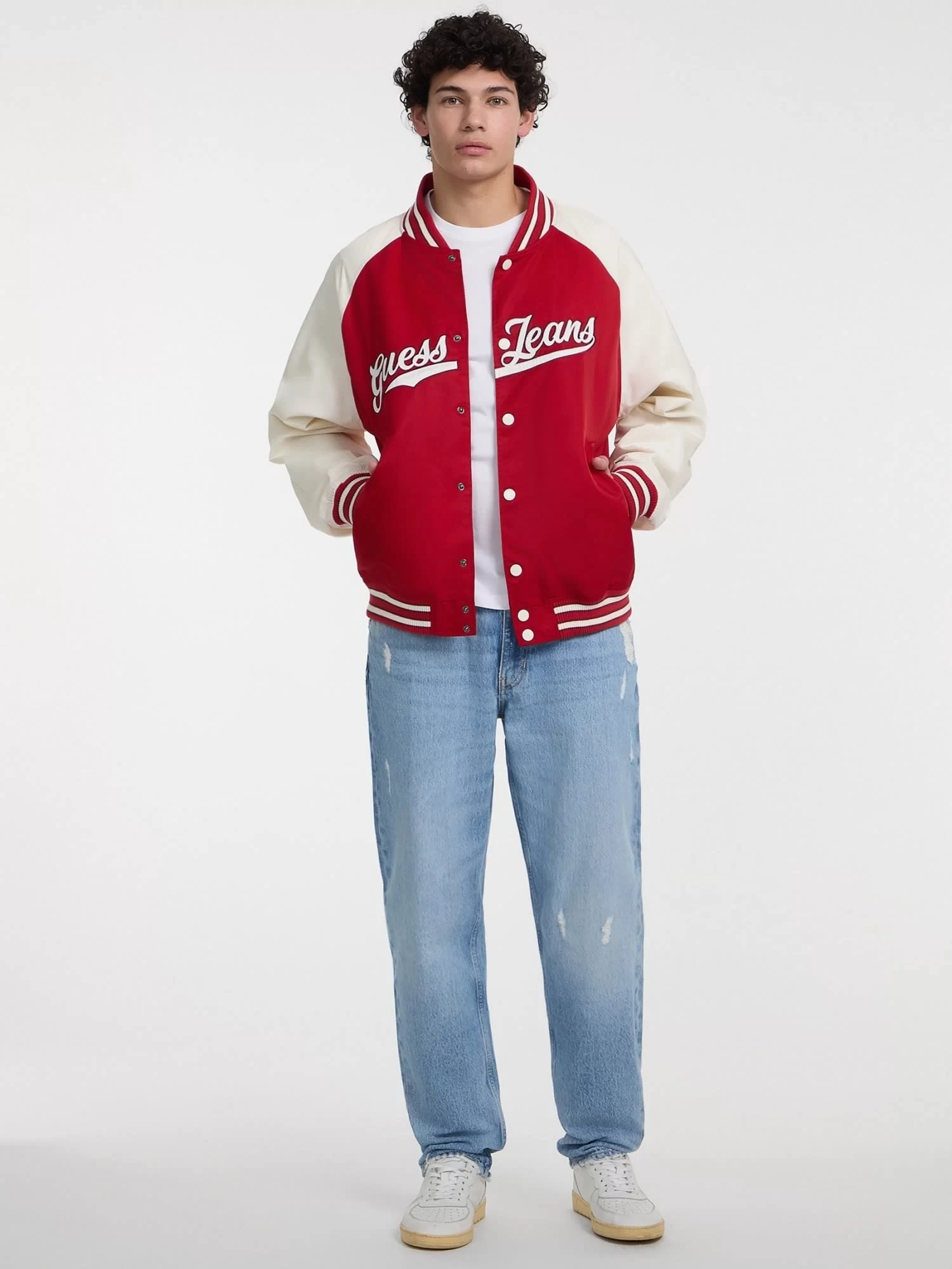 Guess jeans Gj Raglan Bomber Wıth Patch Erkek Kırmızı Ceket M5GL32WHAA2-G585