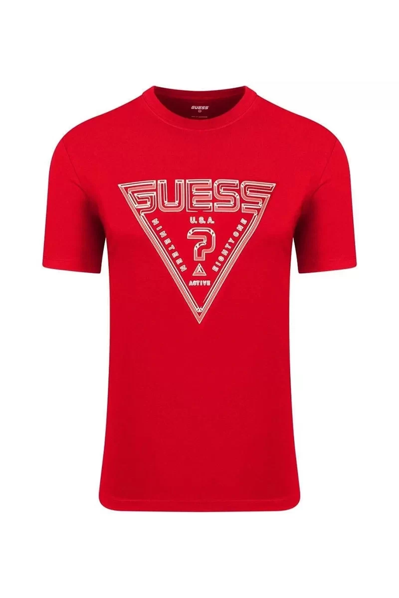 Guess Westly Cn T-Shırt Erkek Kırmızı T-Shirt Z5RI12J1314-G587