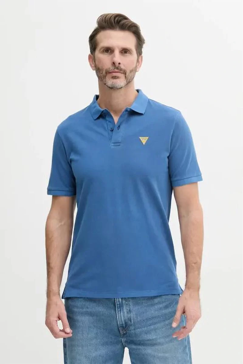 Guess Ss Basıc Gd Polo Erkek Lacivert T-Shirt F5GP00K9WF1-G7T2