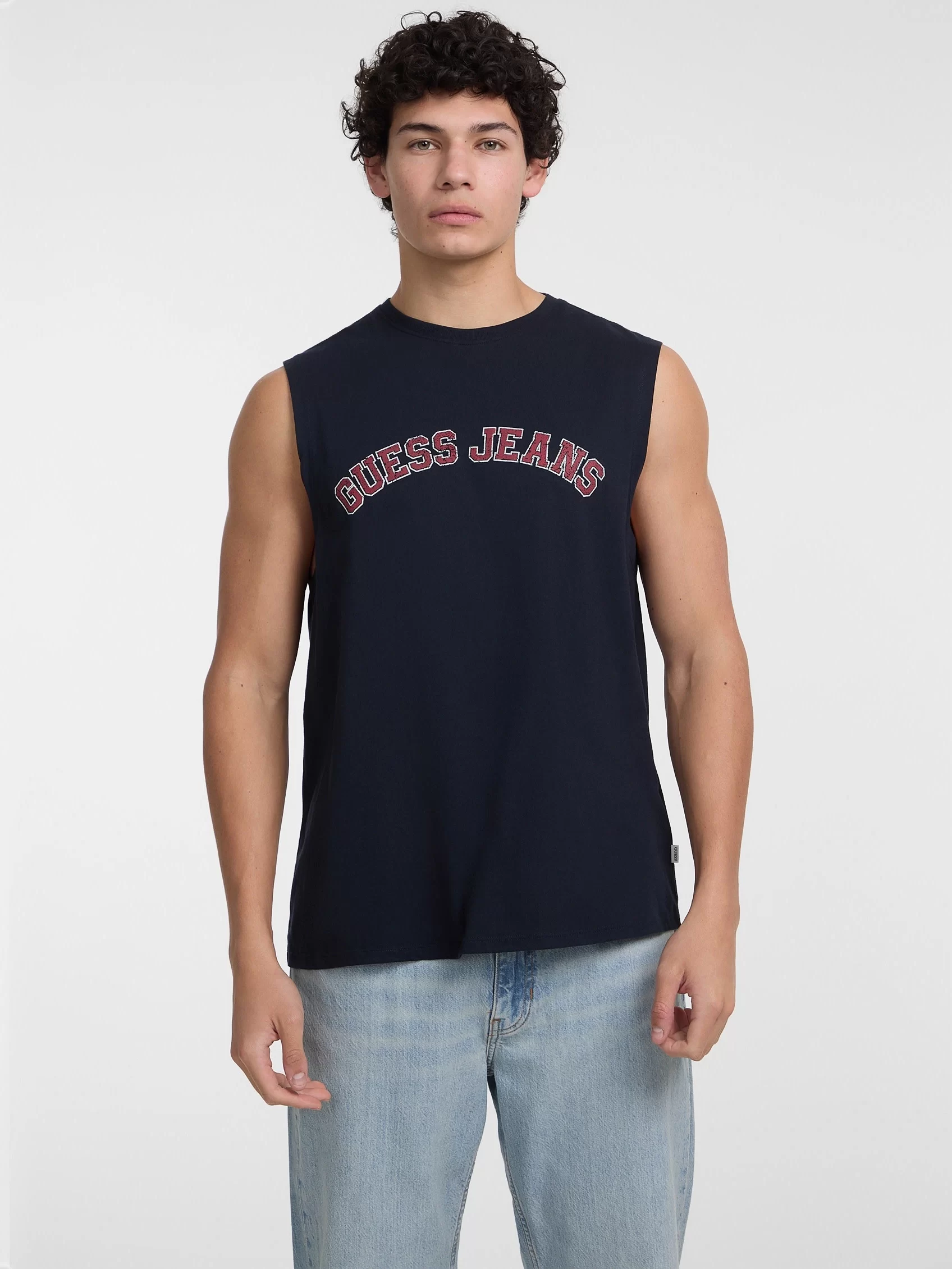 Guess jeans Gj Muscle Collegıate Tank Erkek Lacivert T-Shirt M5GP31K8HM0-A71W