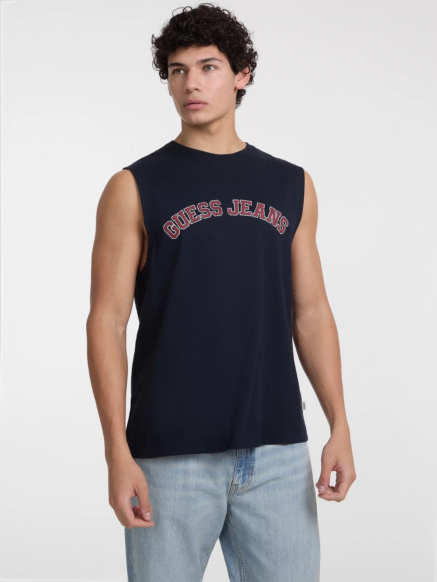 Guess jeans Gj Muscle Collegıate Tank Erkek Lacivert T-Shirt M5GP31K8HM0-A71W