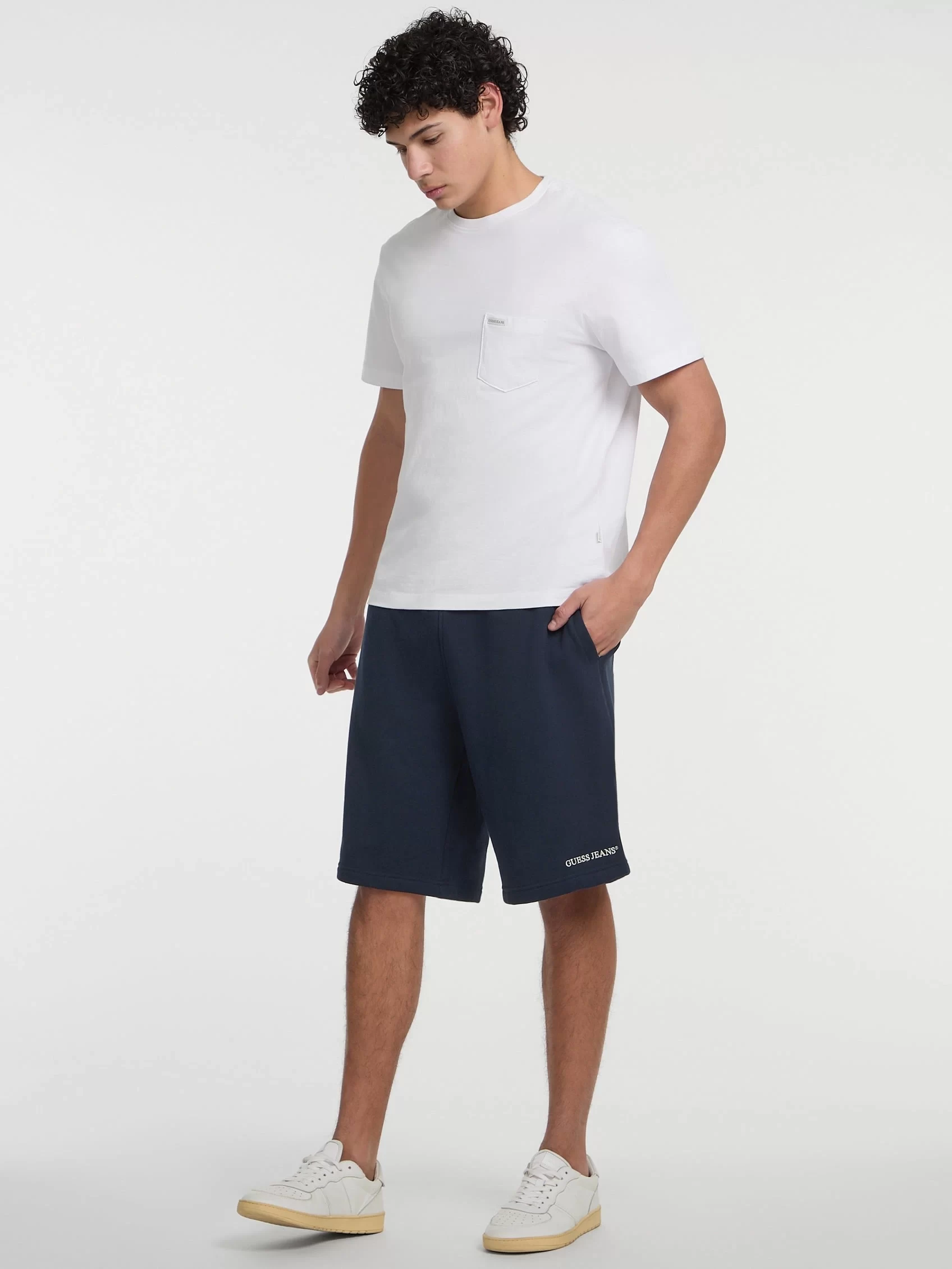 Guess jeans Gj Reg Embro Shorts Erkek Lacivert Şort M5GD49KCPR1-A71W