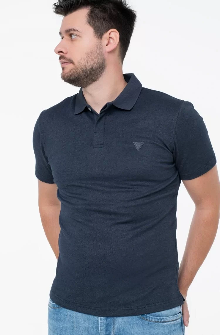 Guess Small Trıangle Yd Ss Polo Erkek Mavi T-Shirt M5RP02KCLR2-FB9Q