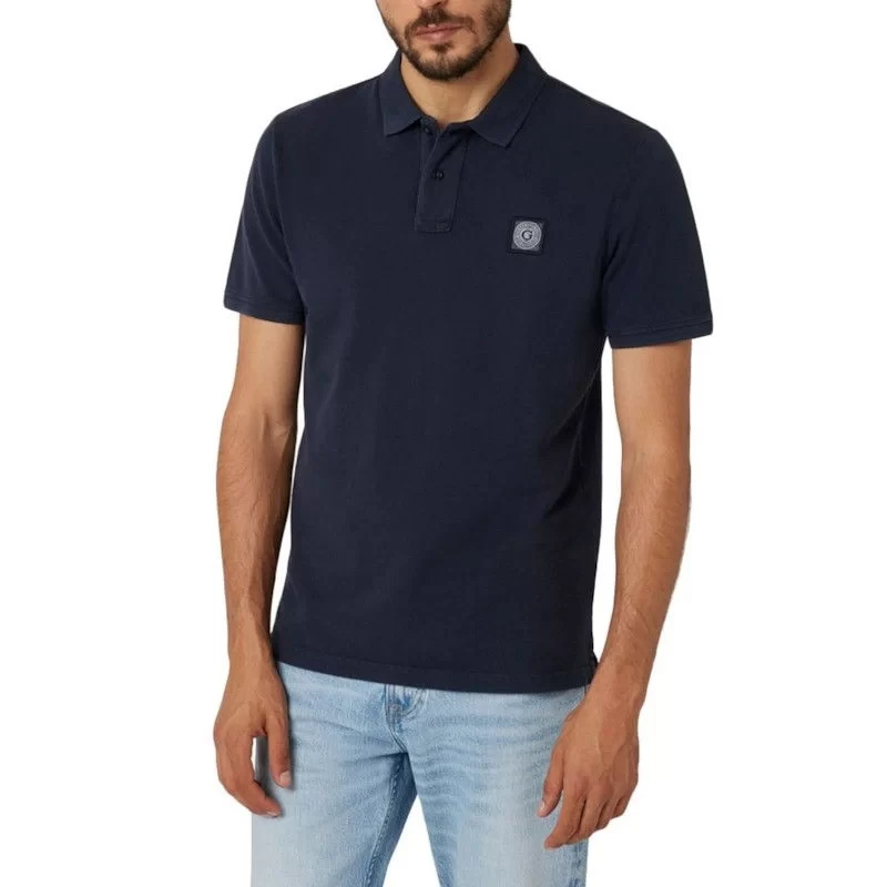 Guess Small Trıangle Ss Polo Erkek Lacivert T-Shirt M5RP01KCLQ2-G7V2