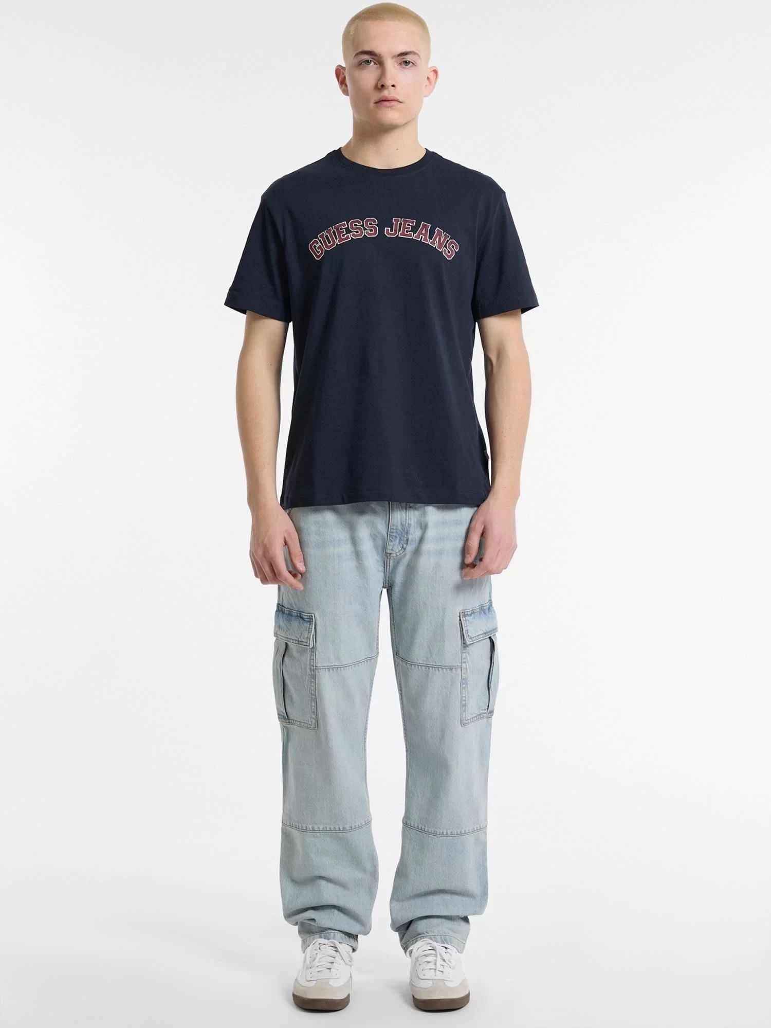 Guess jeans Gj Ss Cn Reg Collegıate Tee Erkek Lacivert T-Shirt M5RI75K8FQ4-A71W