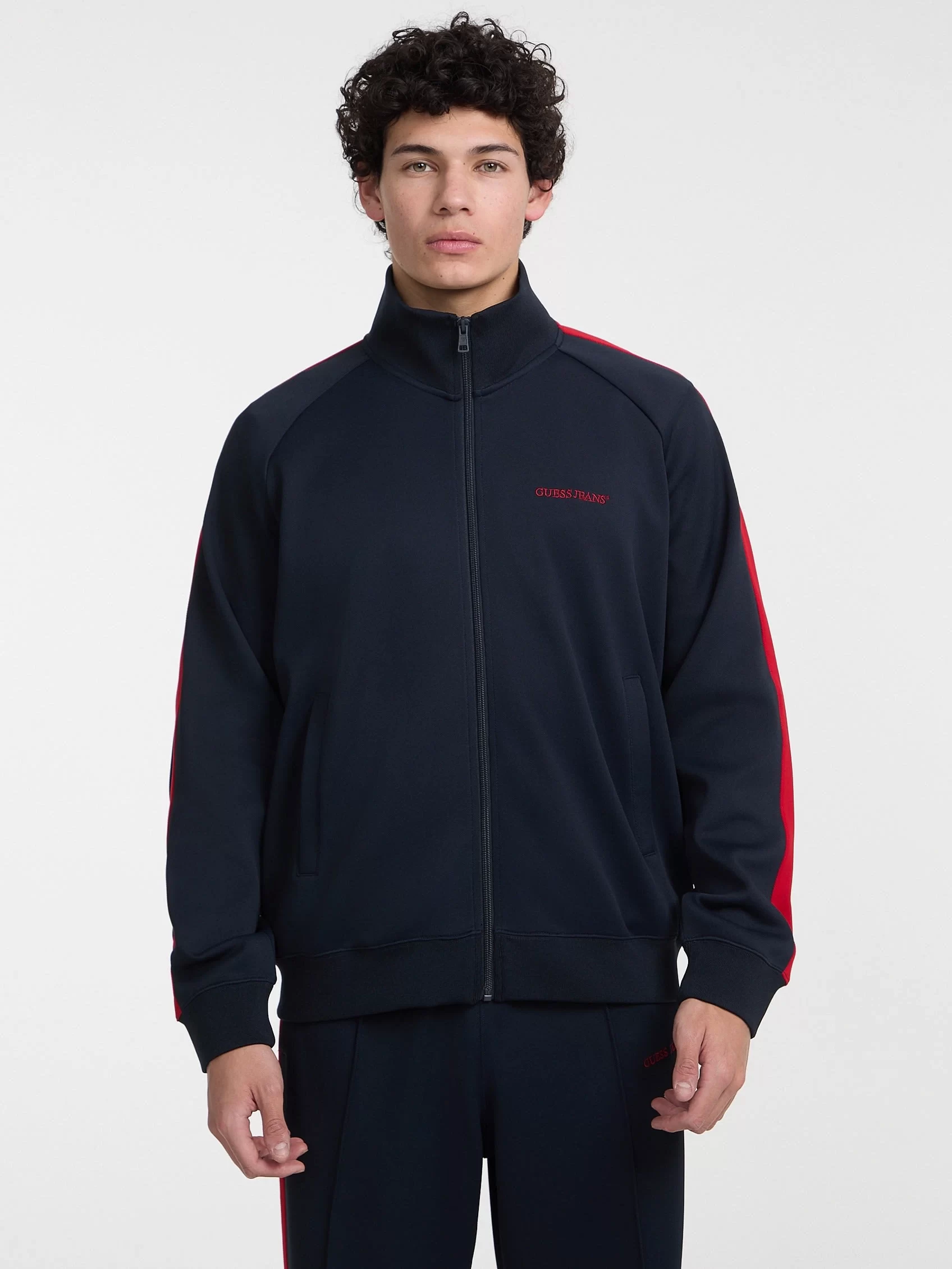 Guess jeans Gj Trıcot Track Jacket Erkek Lacivert Eşofman Üstü M5GQ29KB212-A71W