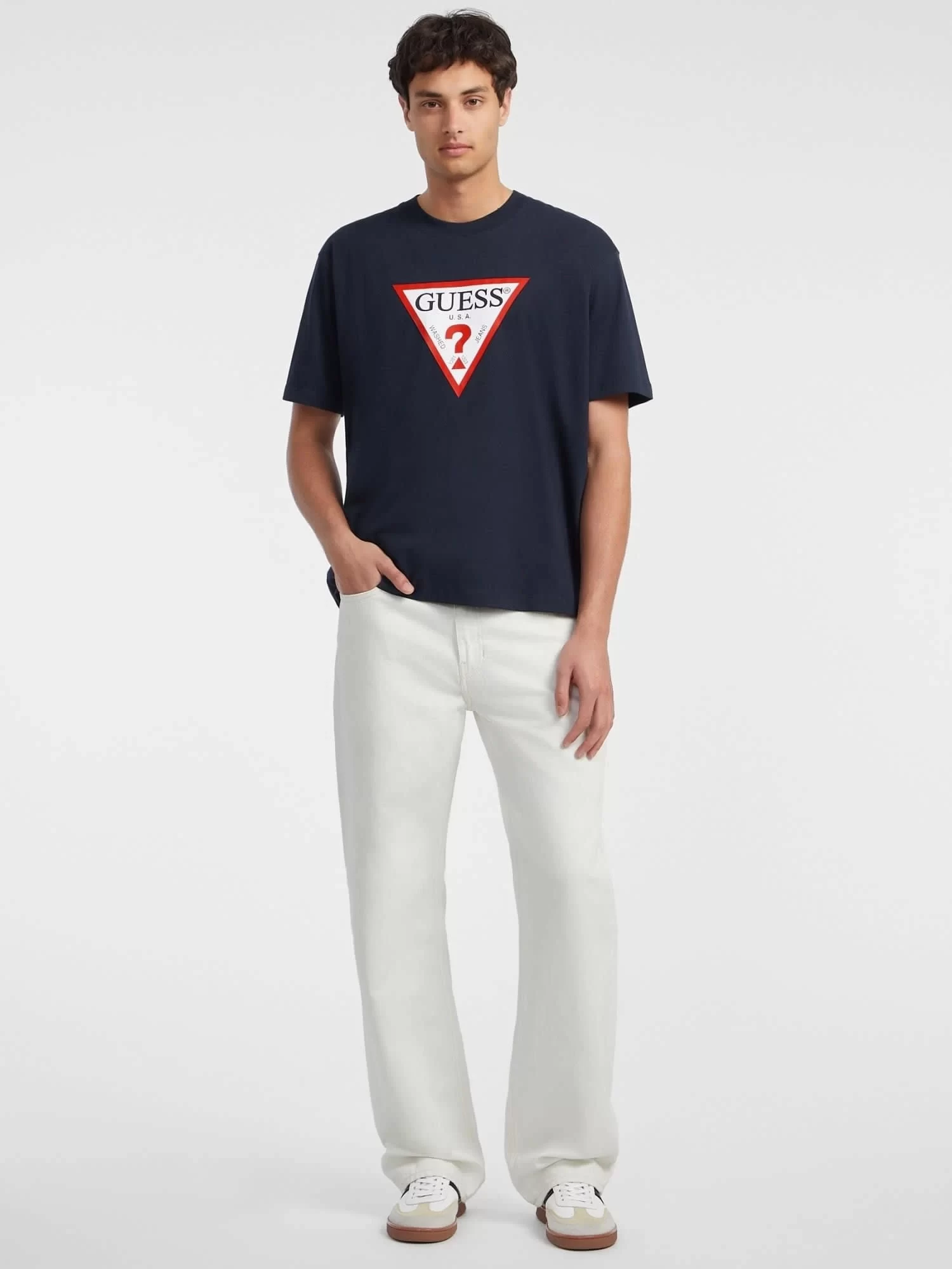 Guess jeans Gj Ss Cn Os Iconıc Tee Erkek Lacivert T-Shirt M4YI45K8FQ4-A71W