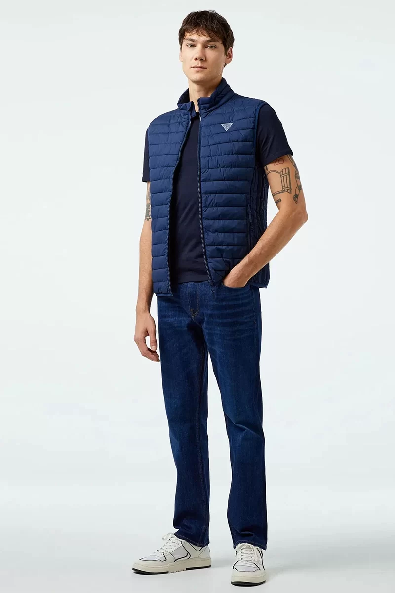 Guess Lauper Padded Vest Erkek Lacivert Yelek Z4YL01WGAA0-G7R1