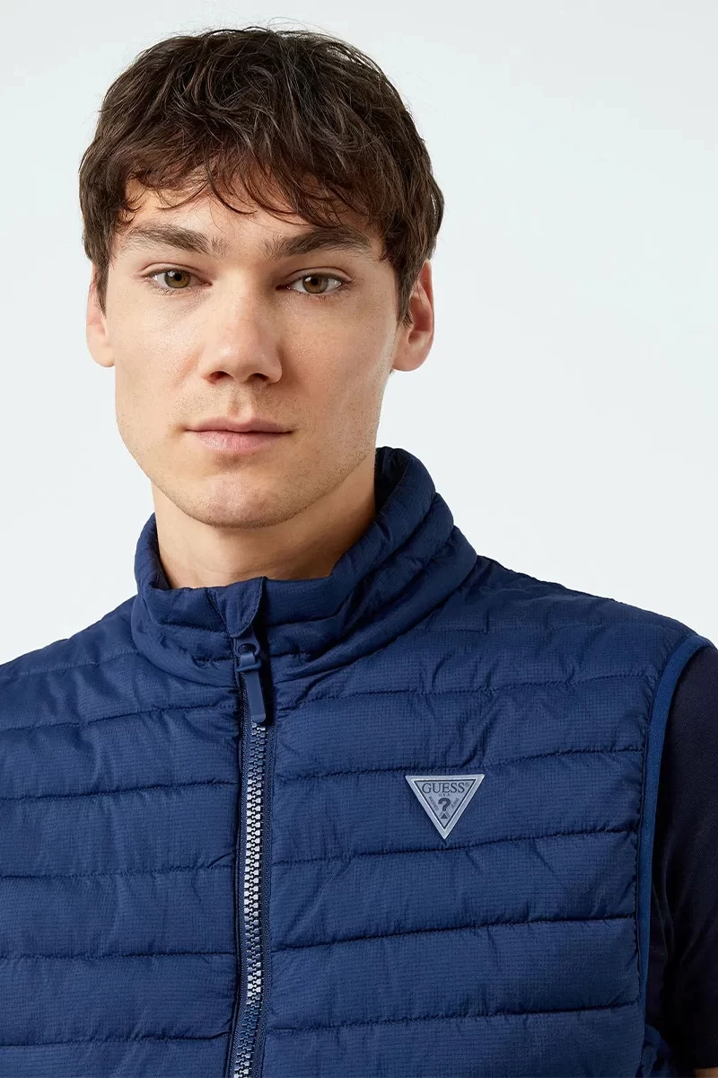 Guess Lauper Padded Vest Erkek Lacivert Yelek Z4YL01WGAA0-G7R1