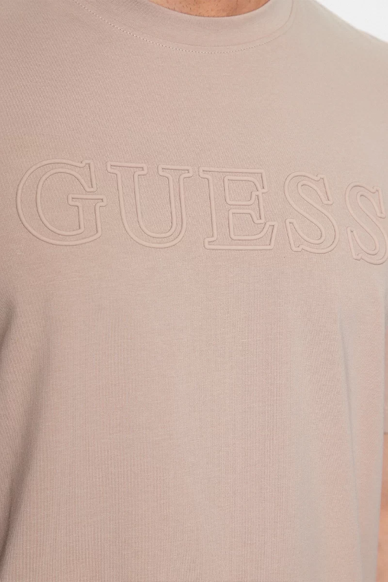 Guess Ss Alphy T-Shırt Erkek Bej T-Shirt Z2YI11J1314-G1CA