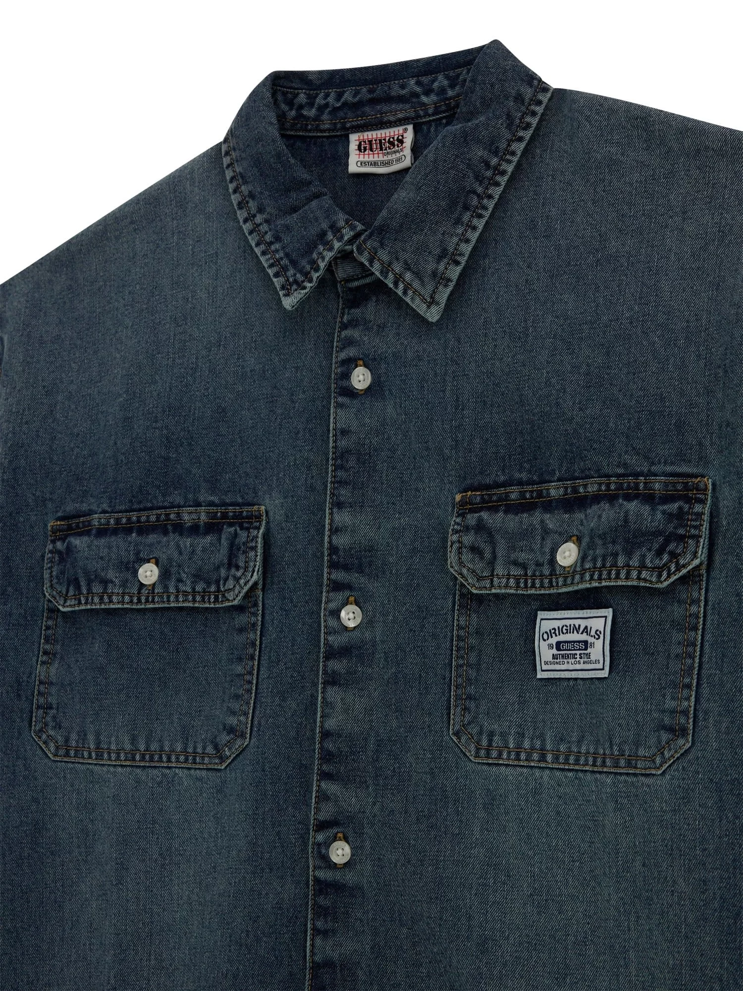 Guess Go Boxy Denım Ss Shırt Erkek Mavi Gömlek M5GH83D5OUA-FZMD