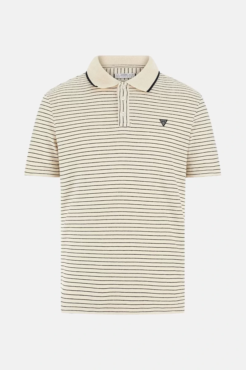 Guess Yd Strıpes Ss Polo Erkek Mavi T-Shirt M5GP06KCSH1-S76K