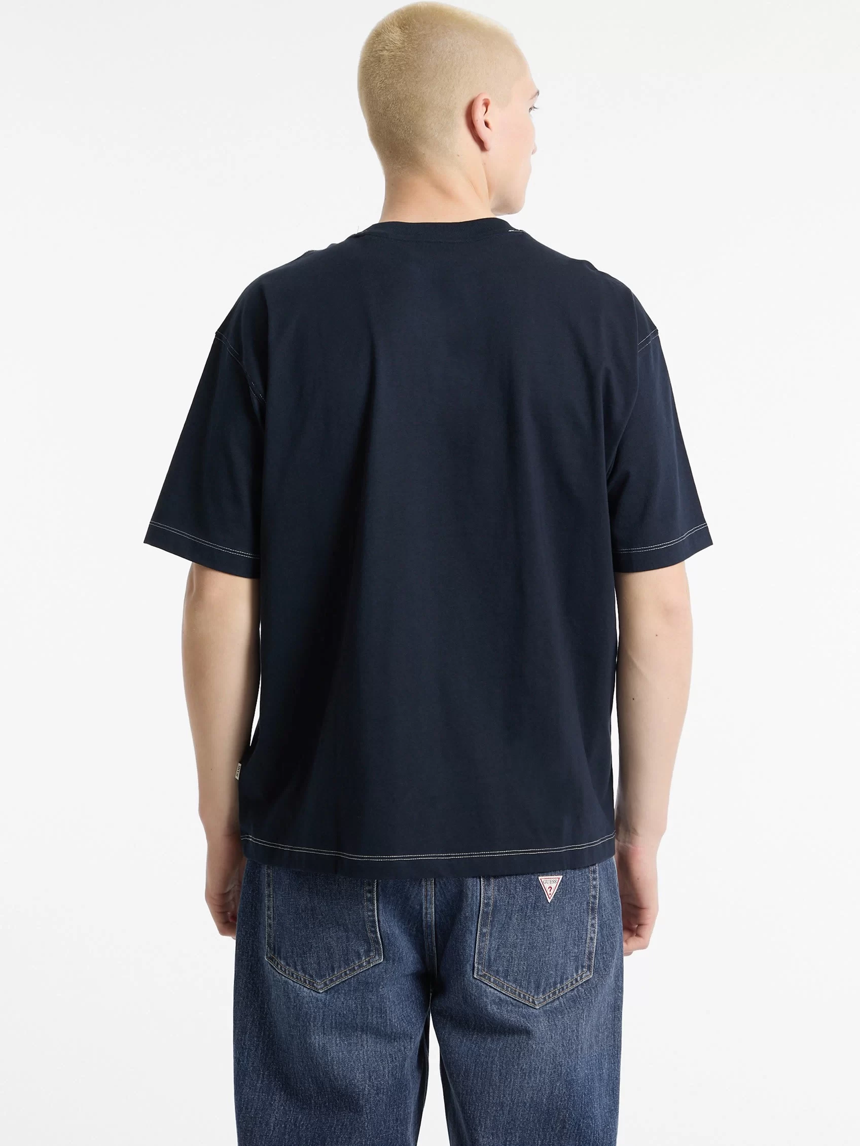 Guess jeans Gj Ss Cn Os Gj81 Tee Erkek Mavi T-Shirt M5RI73K8FQ4-A71W