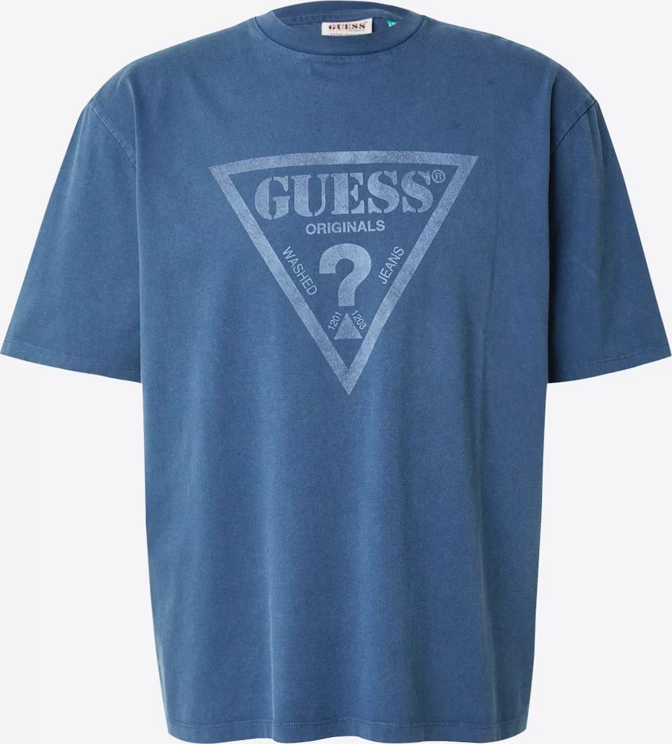 Guess Go Vıntage Trıangle Tee Erkek Mavi T-Shirt M5GI10K8FQ4-FB6I