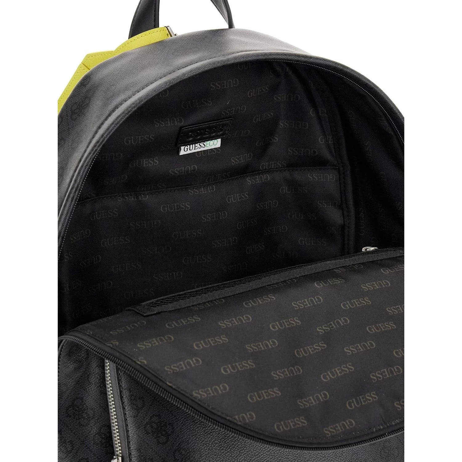 Guess Erkek Siyah Sarı Milano Kompakt Sırt Çantası
