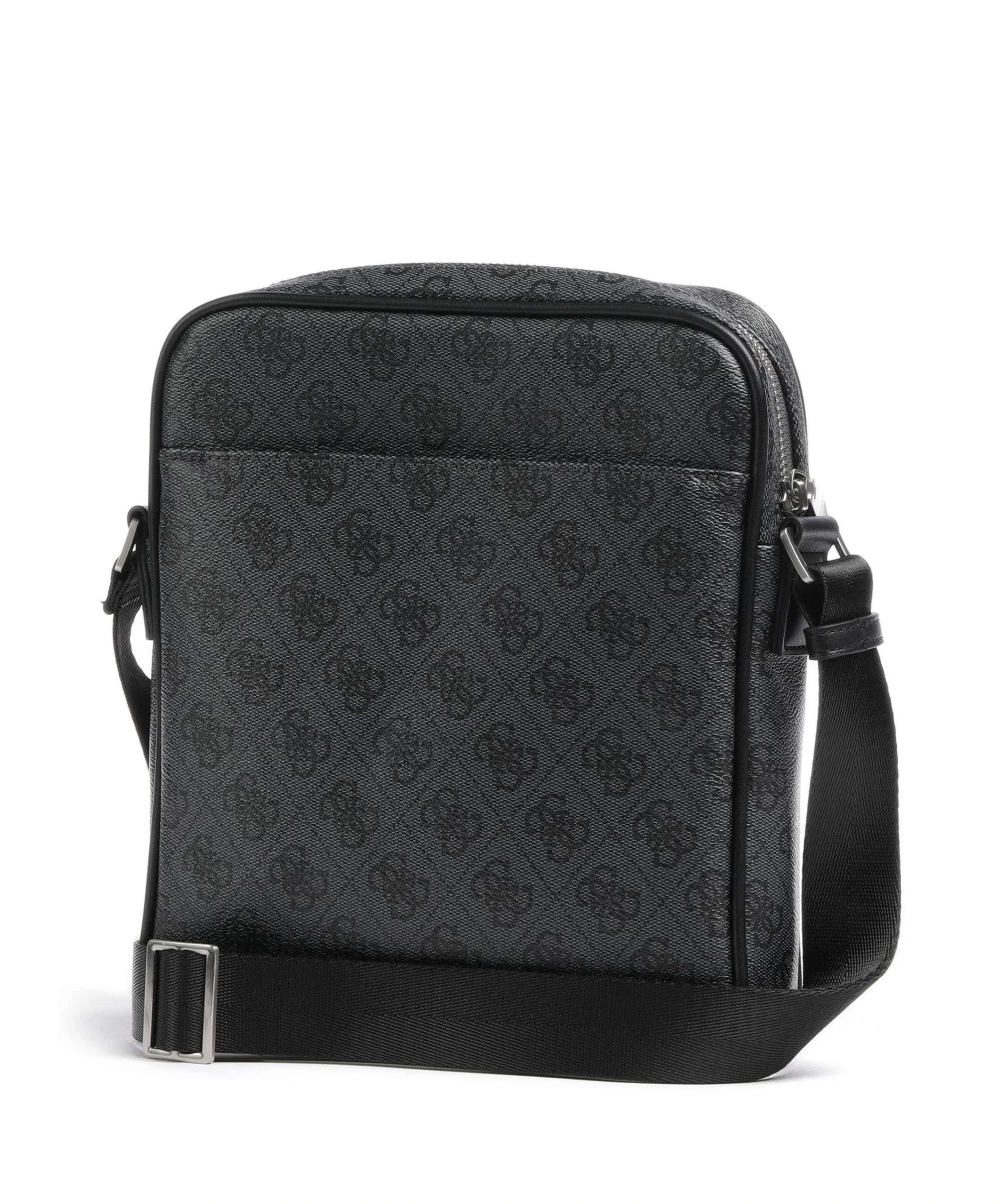 Guess Erkek Siyah Milano Üstten Fermuarlı Ön Cepli Crossbody
