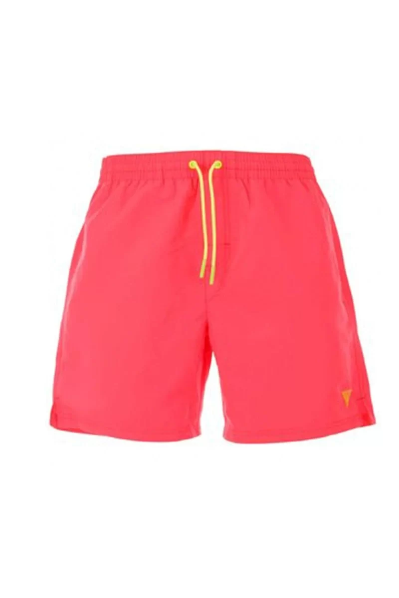 Guess Erkek  Pembe Neon Orta Boy Mayo Şort