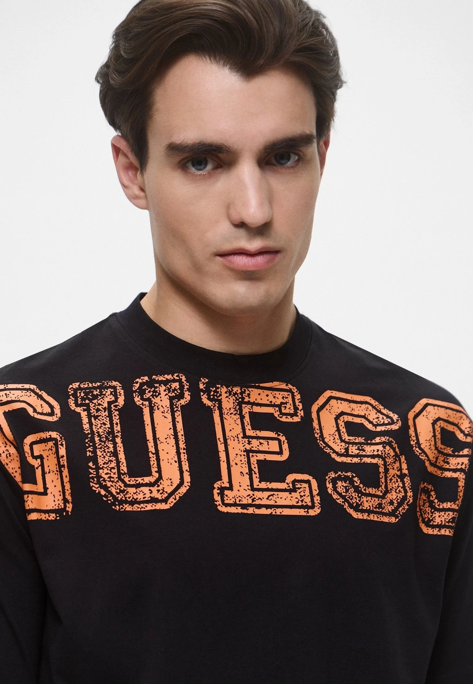 Guess Bugler Cn T-Shırt Erkek Siyah T-Shirt Z5GI15I3Z14-JBLK