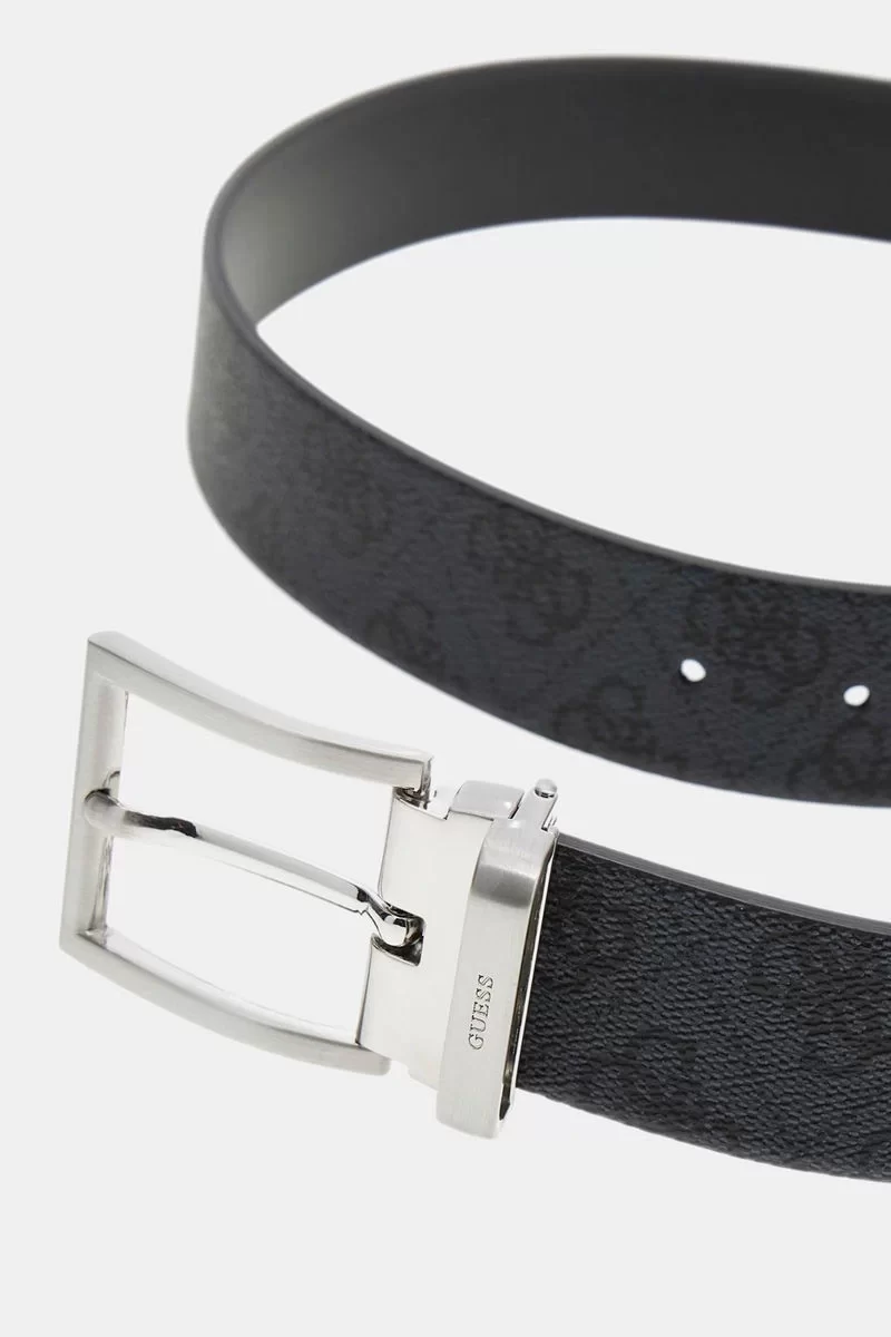 Guess Bucarest Rev & Adj Bt H35 Erkek Siyah Kemer BMBCLOP5135-BLA