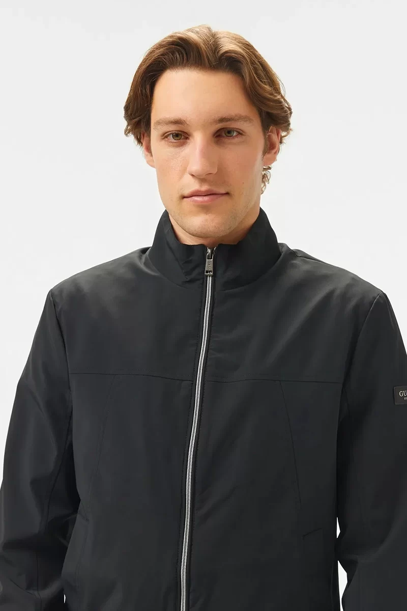 Guess Stretch Packable Bomber Erkek Siyah Ceket M5RL18WGUP2-JBLK