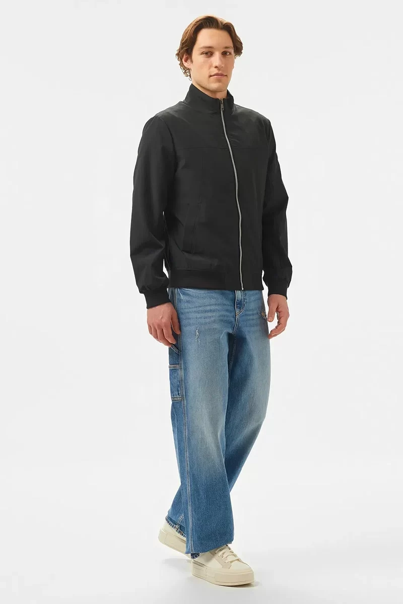 Guess Stretch Packable Bomber Erkek Siyah Ceket M5RL18WGUP2-JBLK